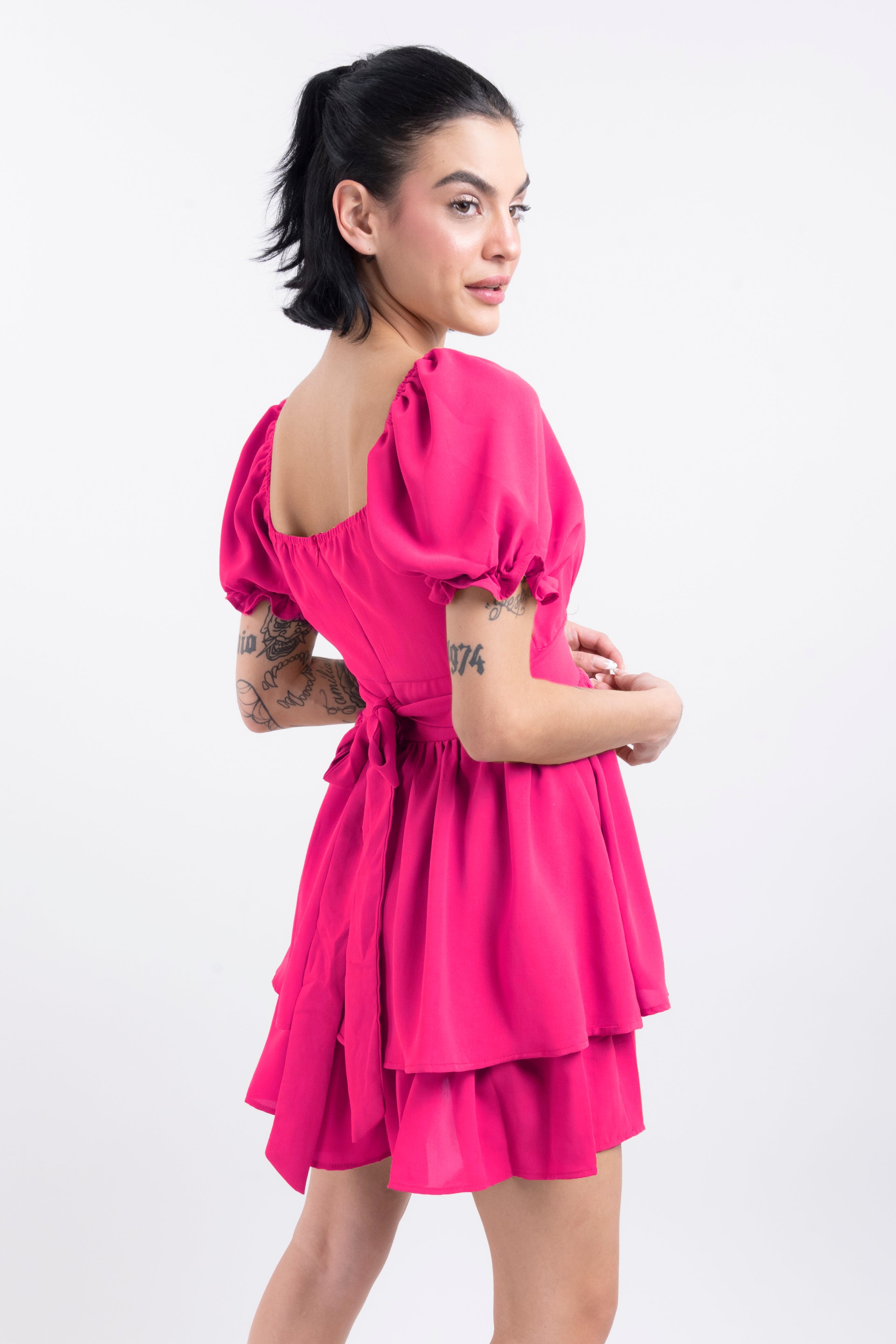 Mini Layered Bow Dress