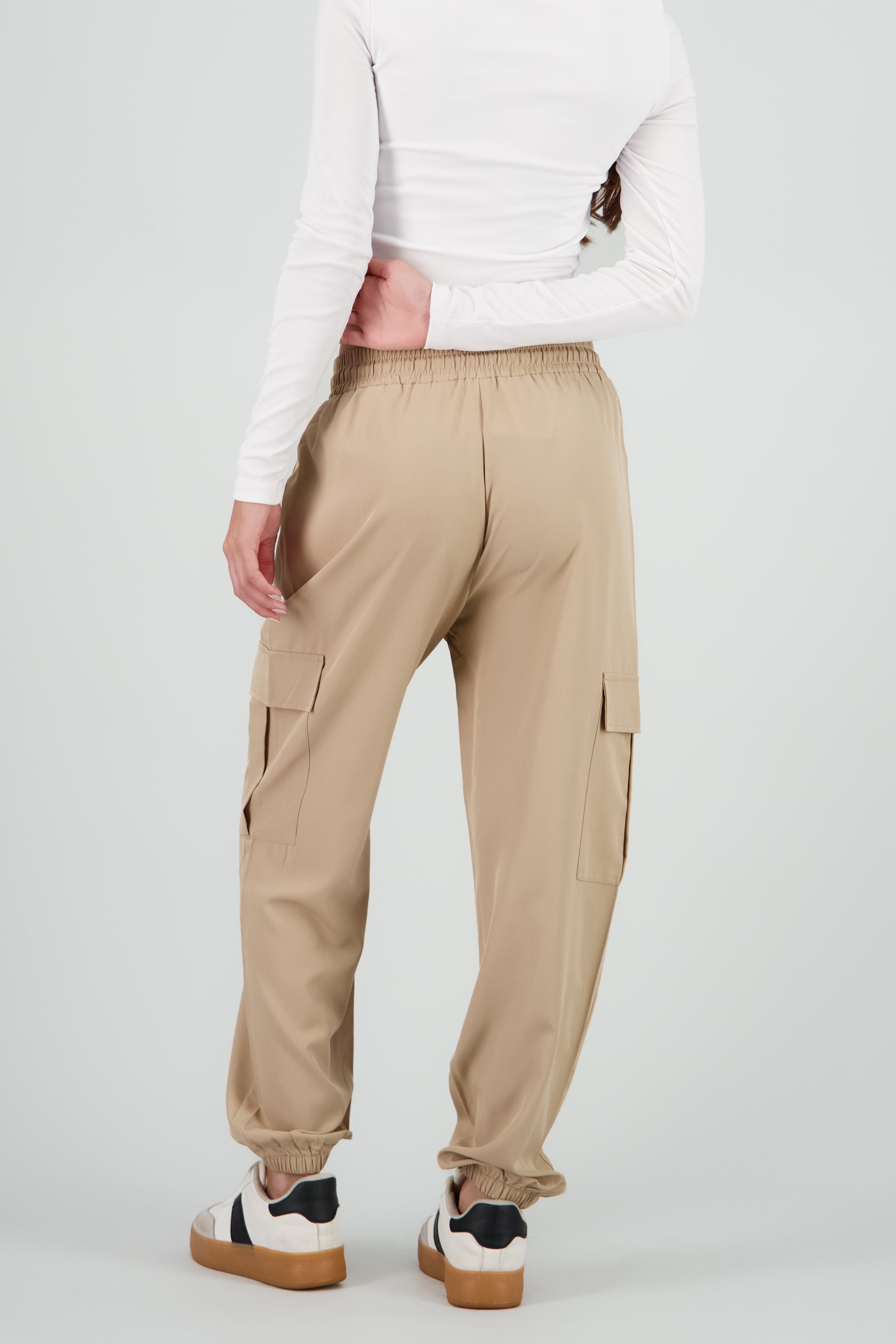 Solid Cargo Pants with Pockets