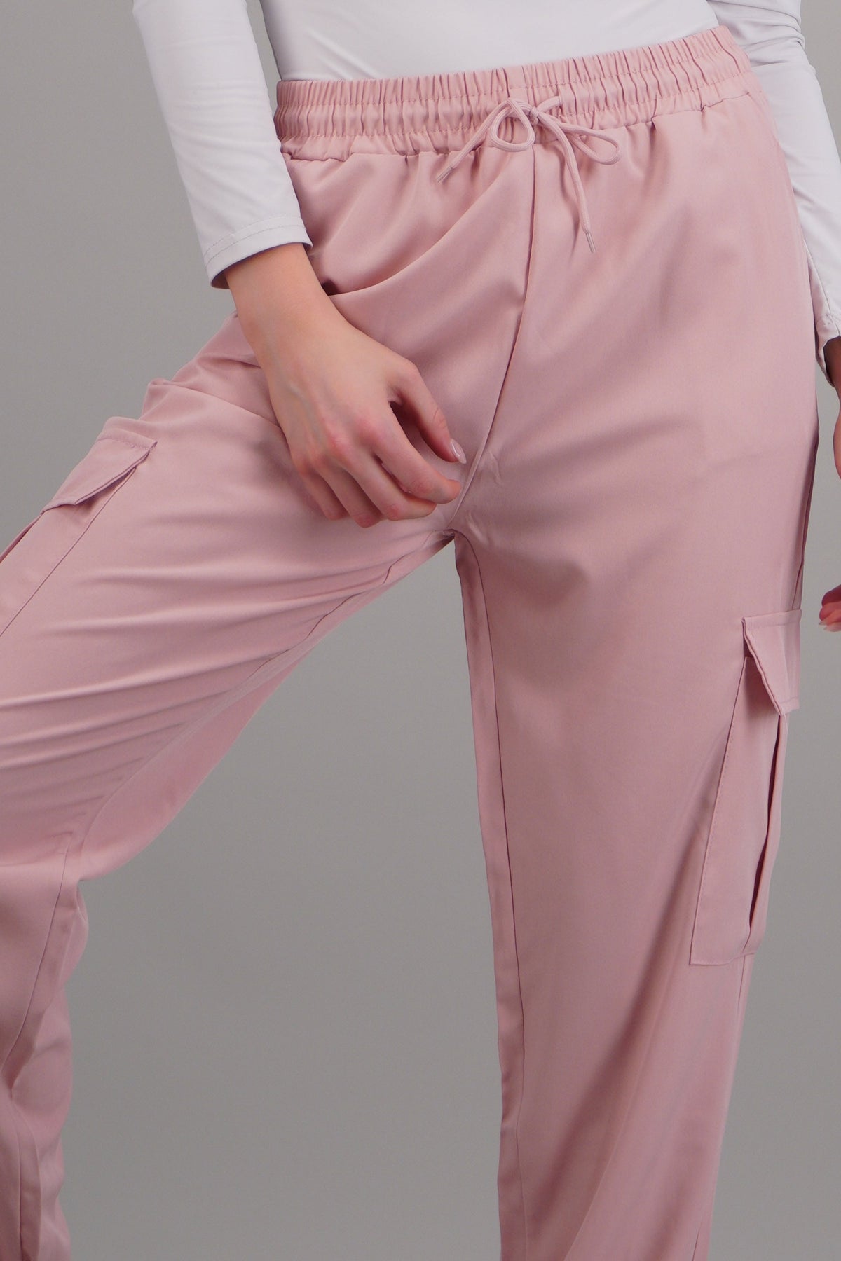 Solid Cargo Pants with Pockets