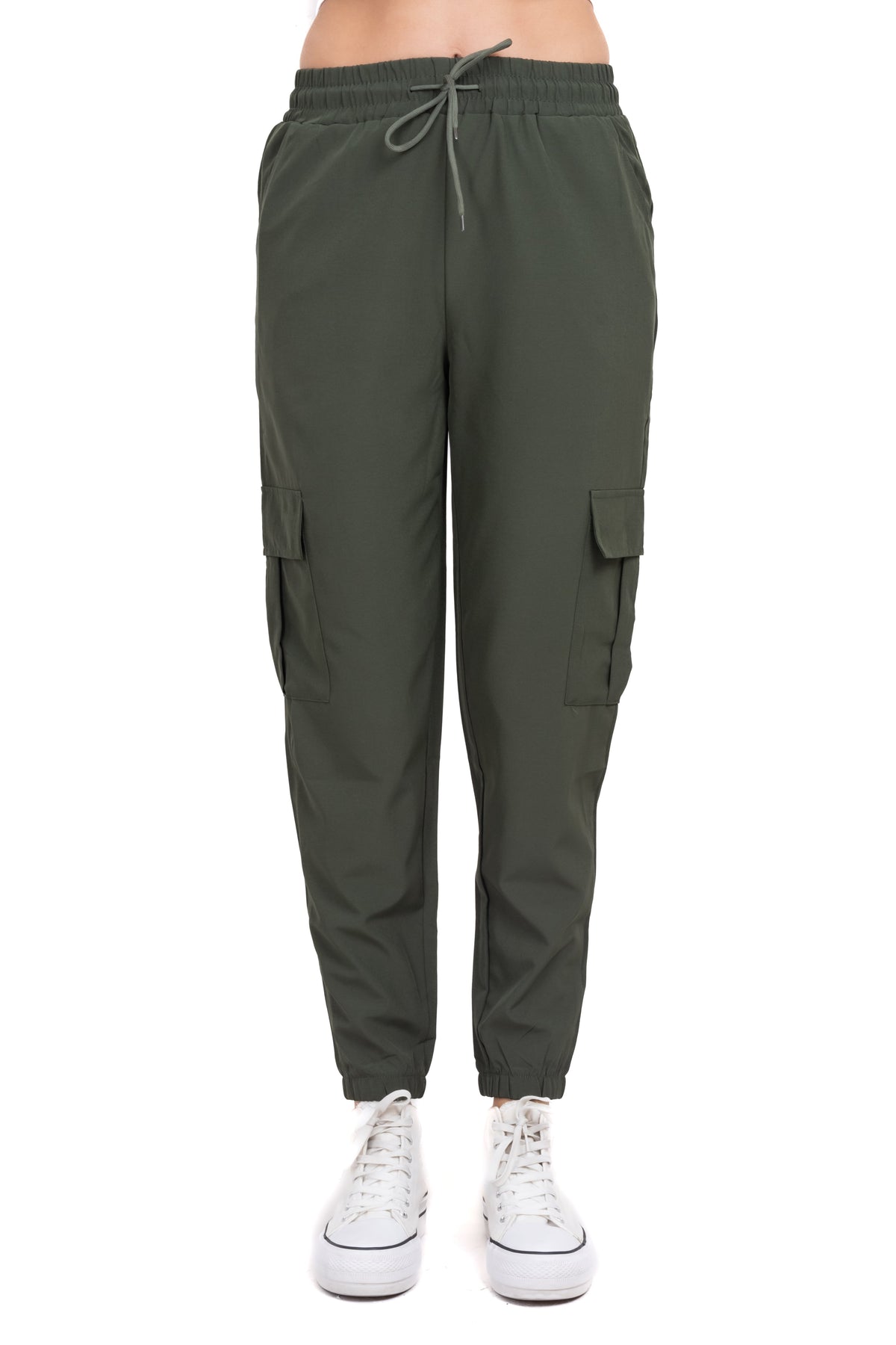 Solid Cargo Pants with Pockets
