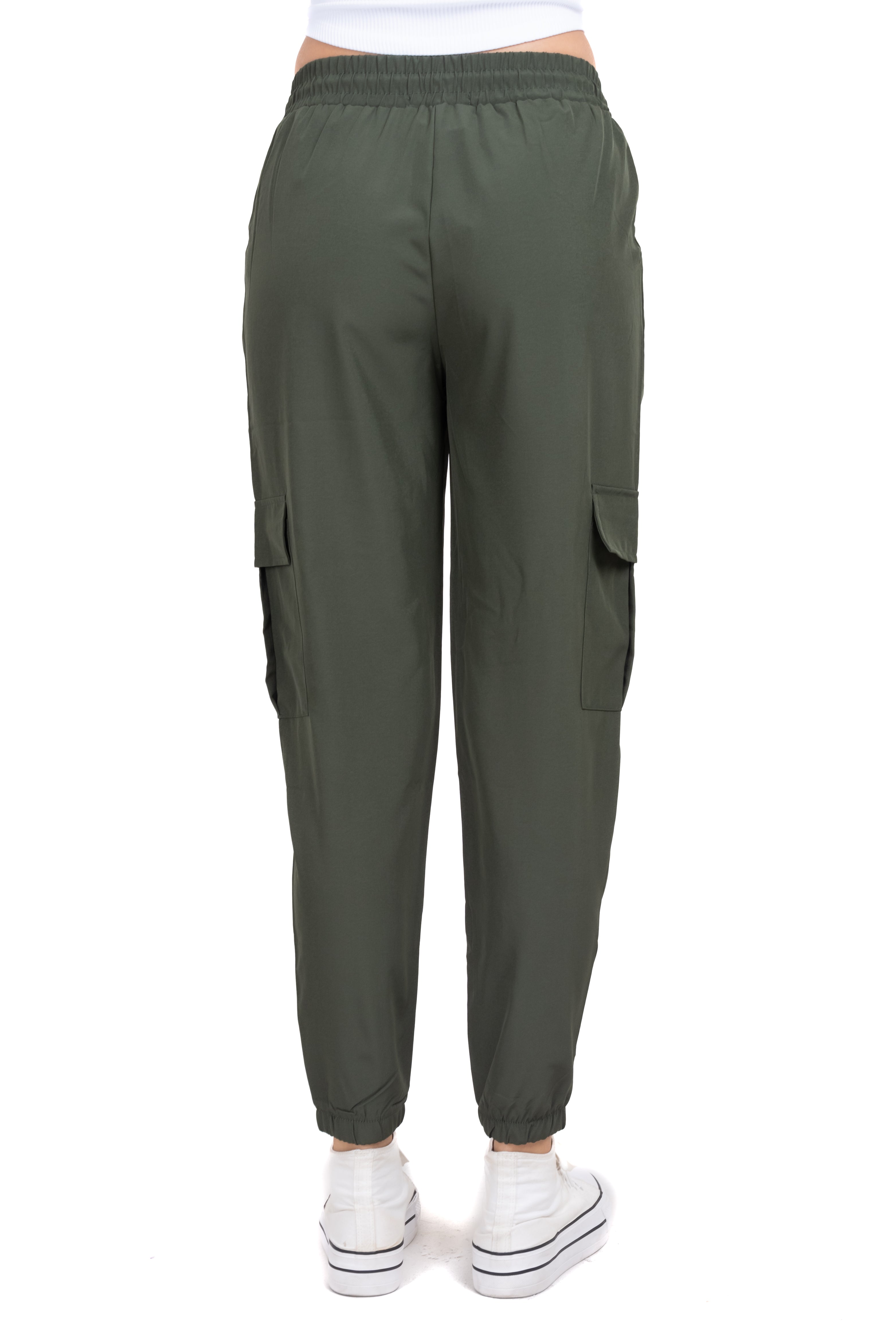 Solid Cargo Pants with Pockets