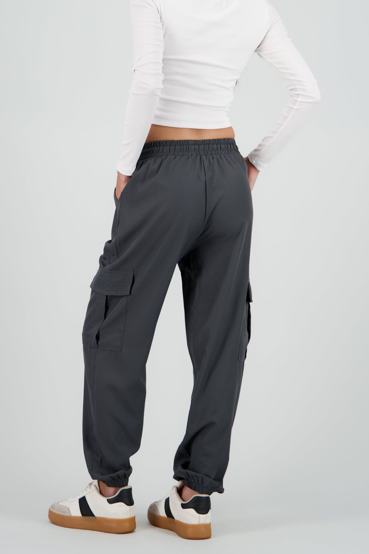 Solid Cargo Pants with Pockets