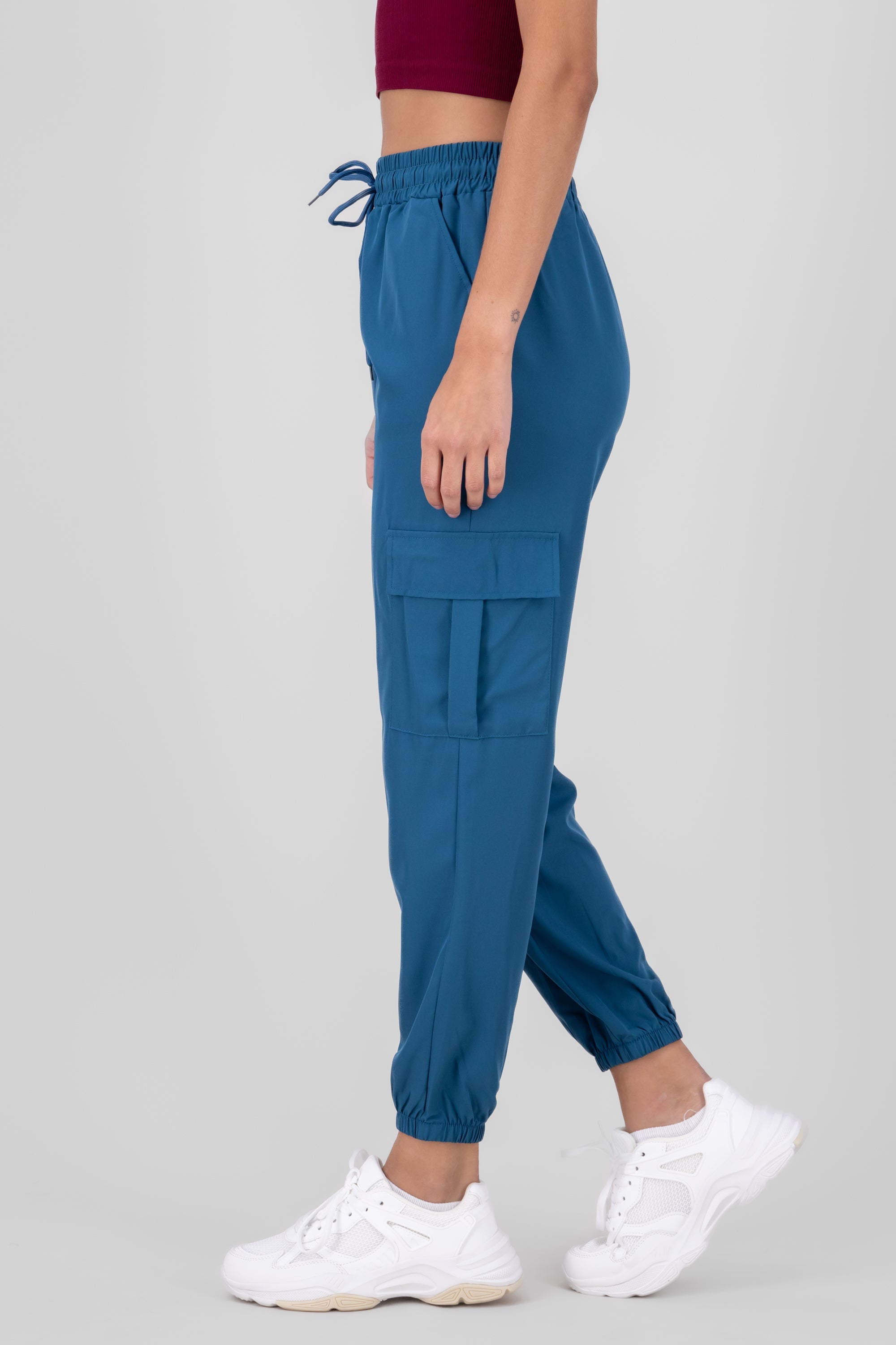 Solid Cargo Pants with Pockets