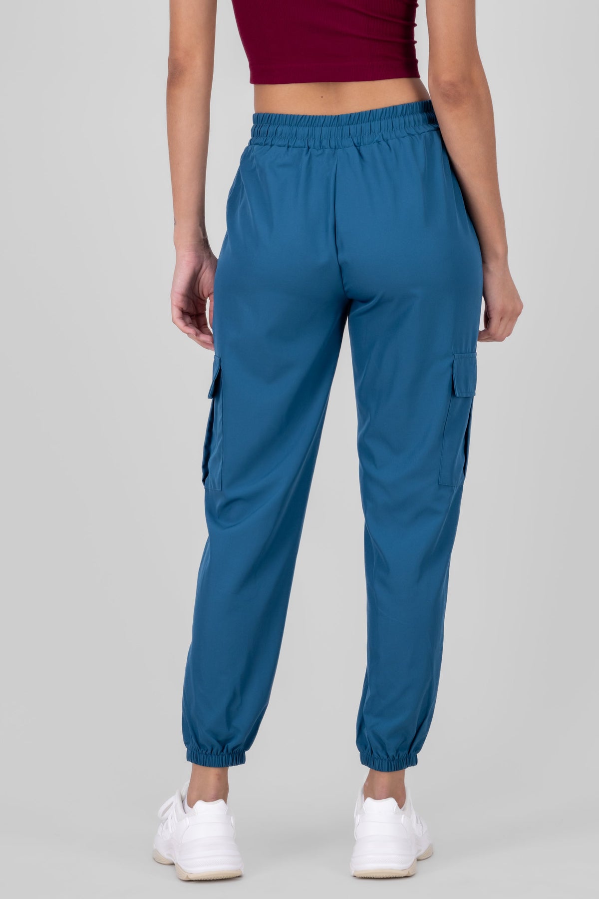 Solid Cargo Pants with Pockets