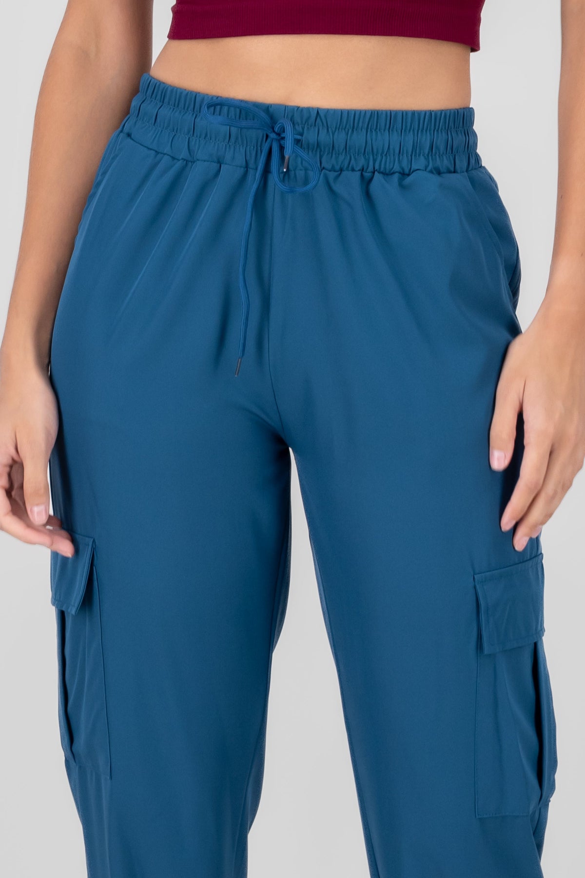 Solid Cargo Pants with Pockets