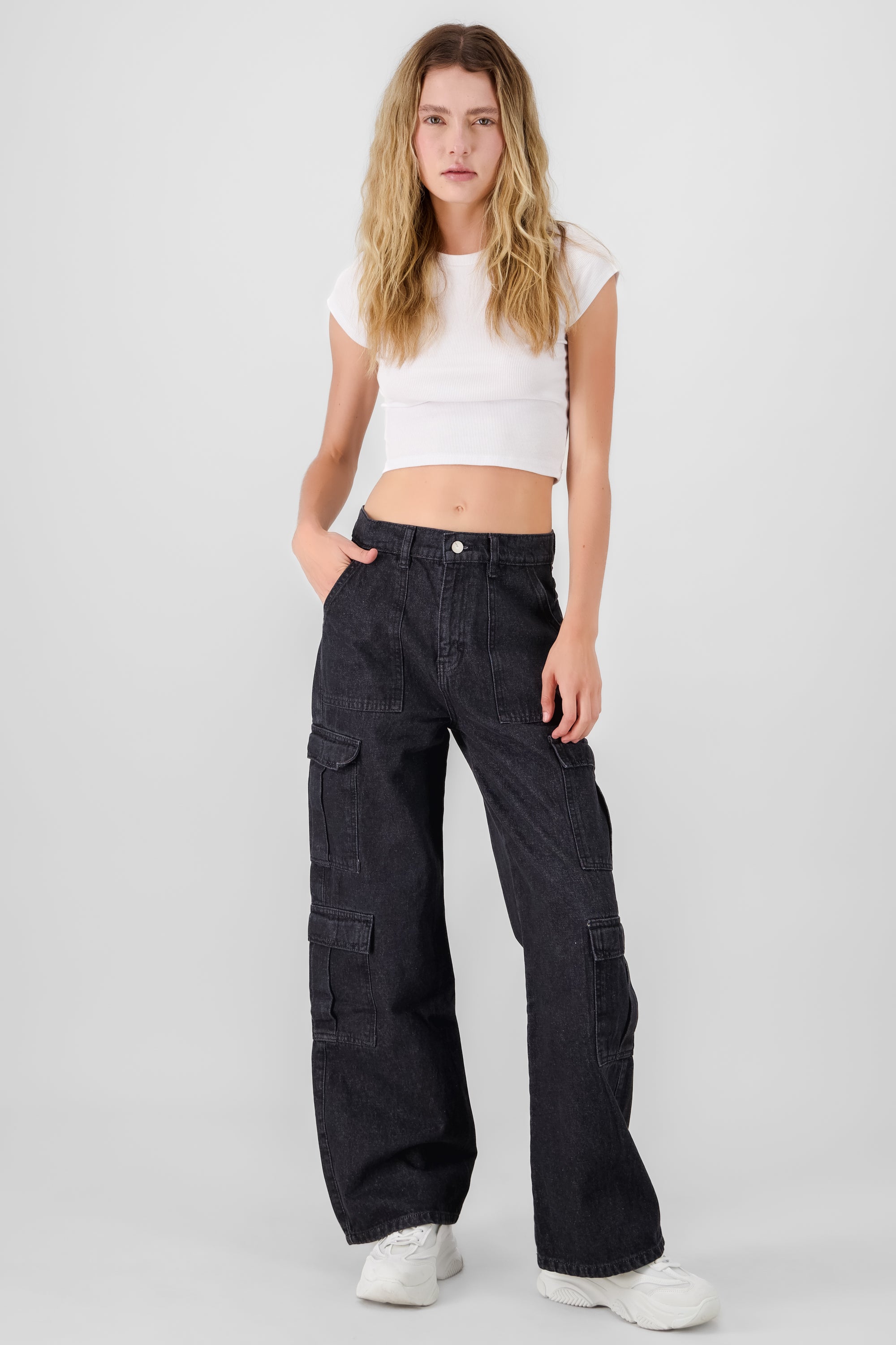 Jeans Cargo Pantalones En Shasa Cargo Jeans Flap Pockets - Main Image
