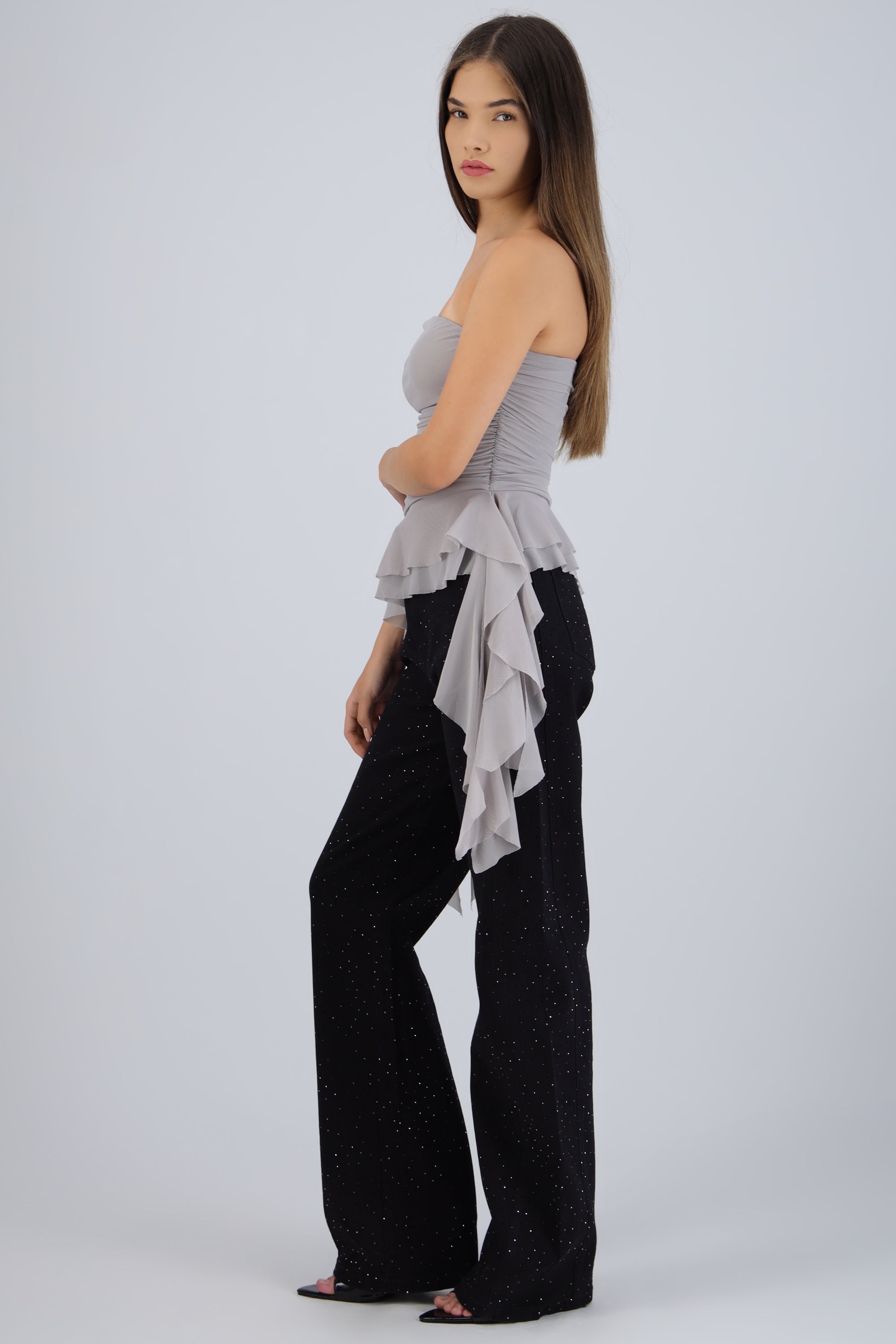 Draped Strapless Top