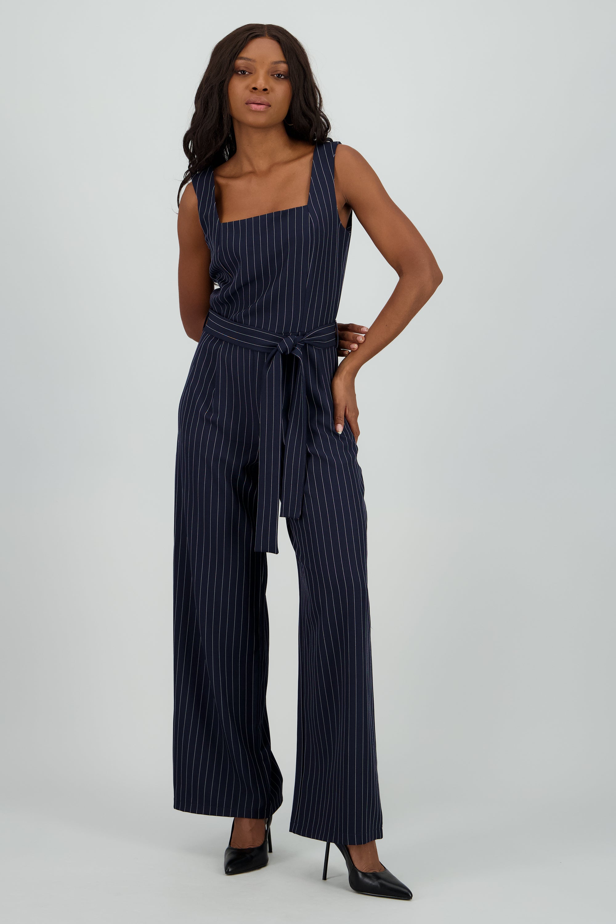 Striped Square Neckline Jumpsuit1