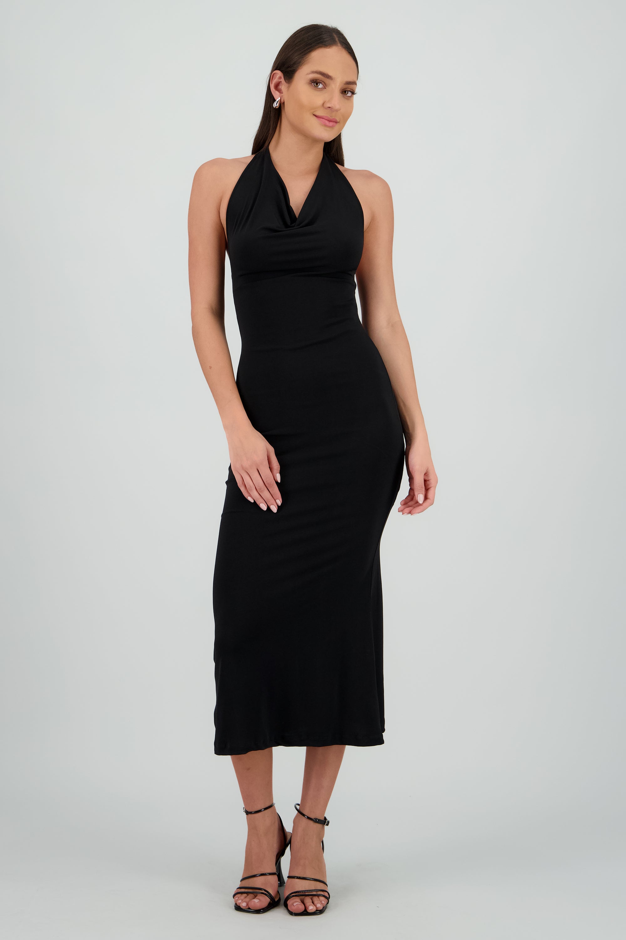 black halter swing dress Halter Swing Mini Dress