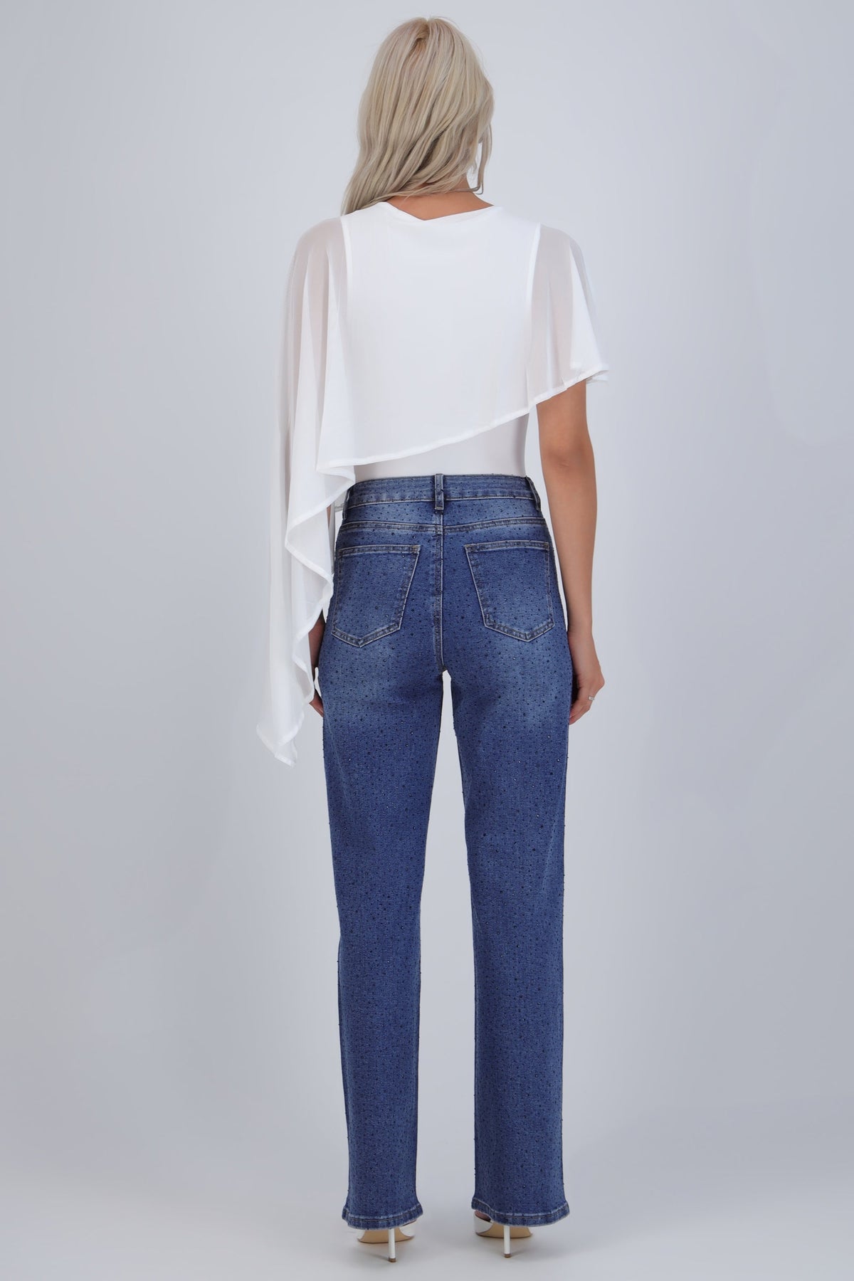 Jeans straight brillo
