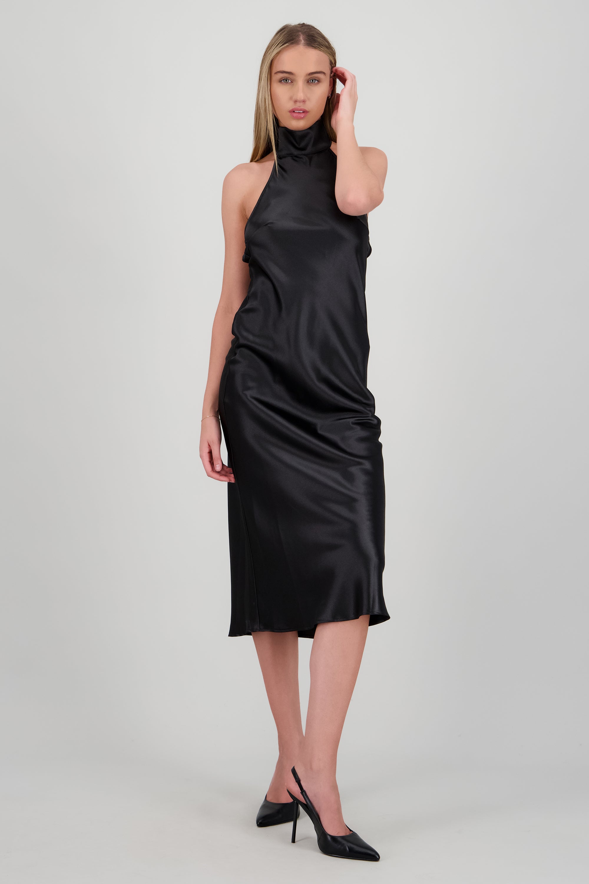 sachin and babi light blue dress TWINSET Paisley tie-waist Midi Dress | Black main image 1