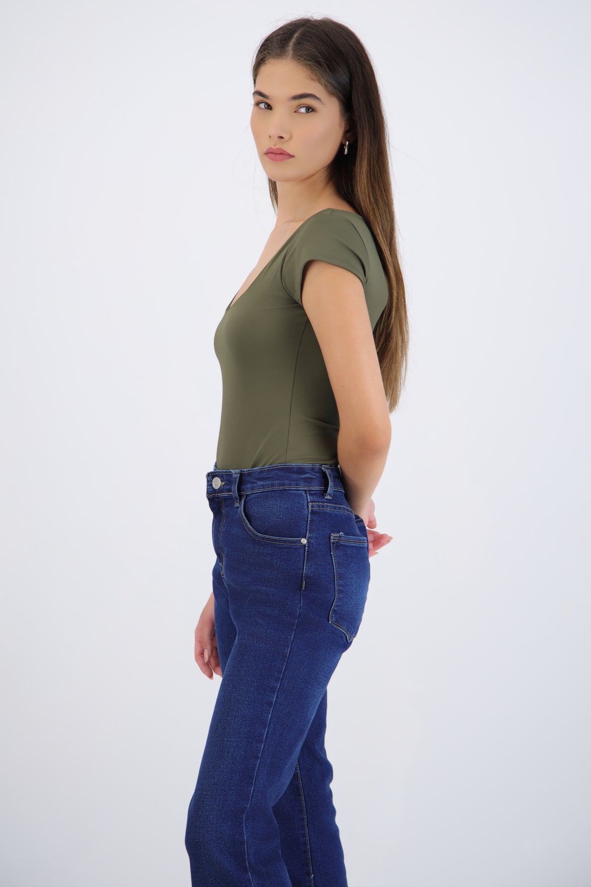 Round Neck Short Sleeve Bodysuit