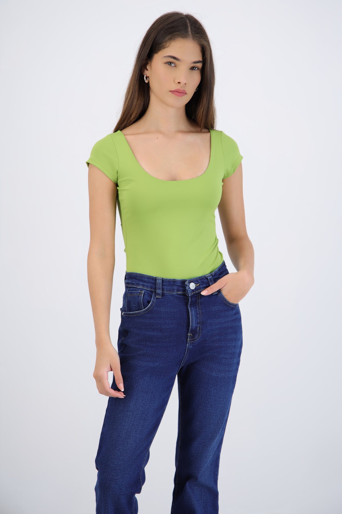 Round Neck Short Sleeve Bodysuit