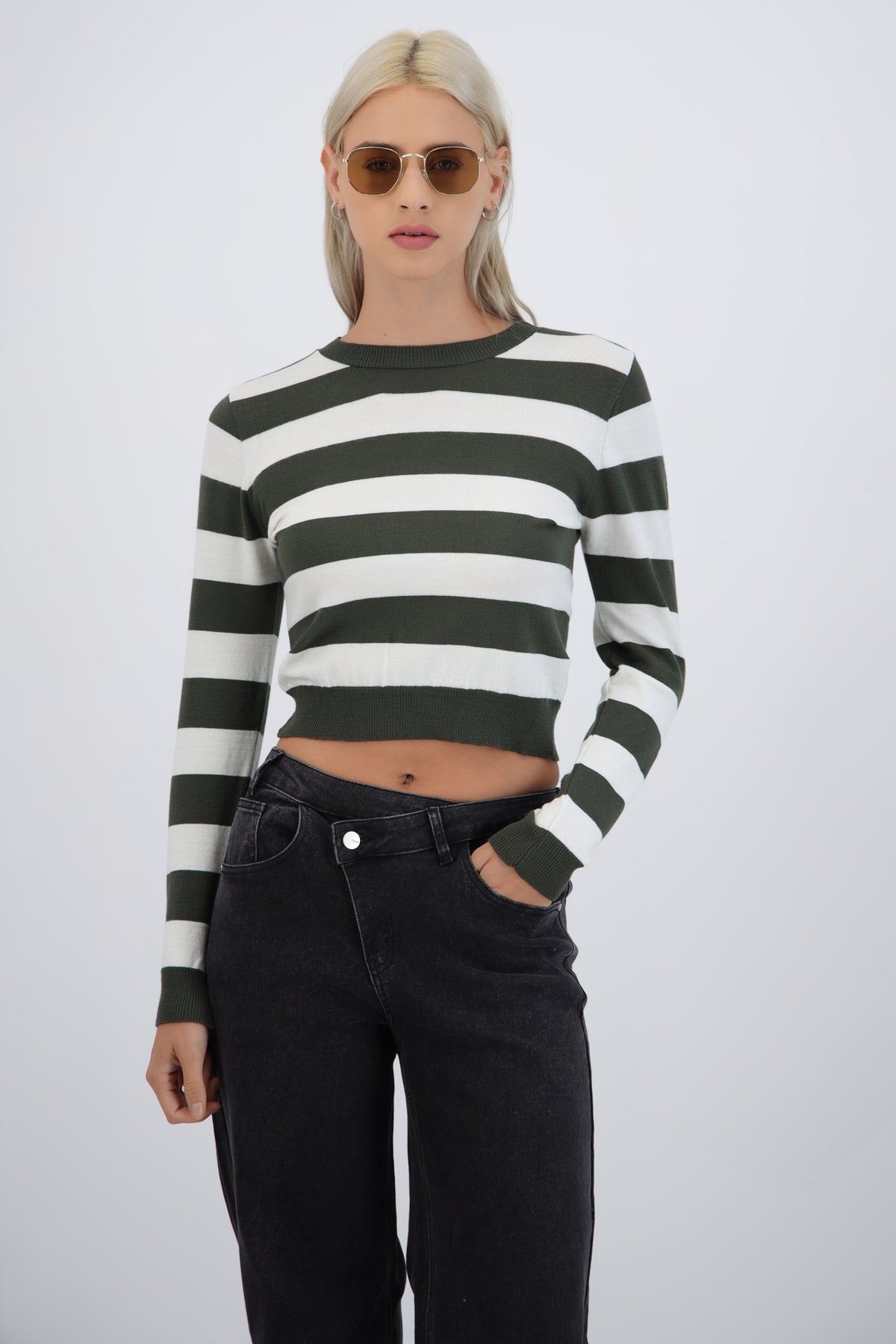 Basic Sweater with Stripes