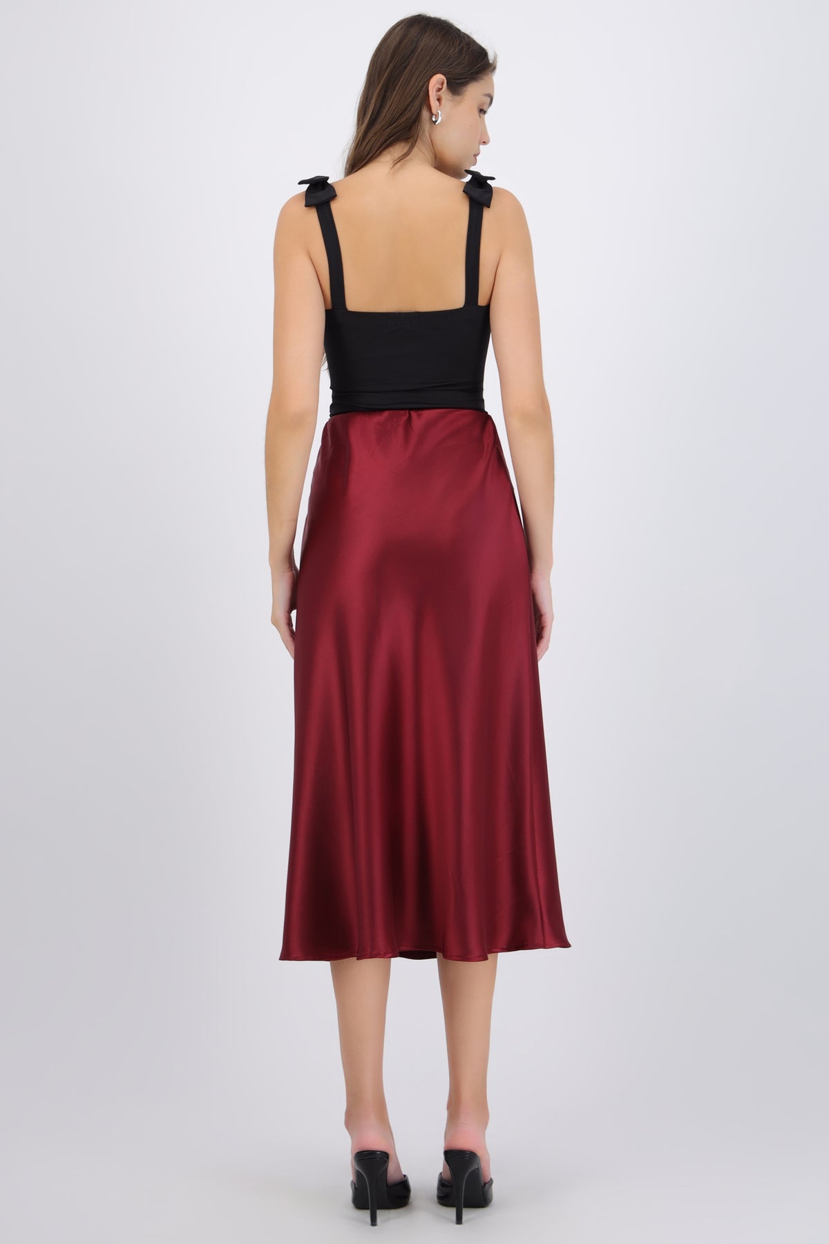 Satin Midi Skirt