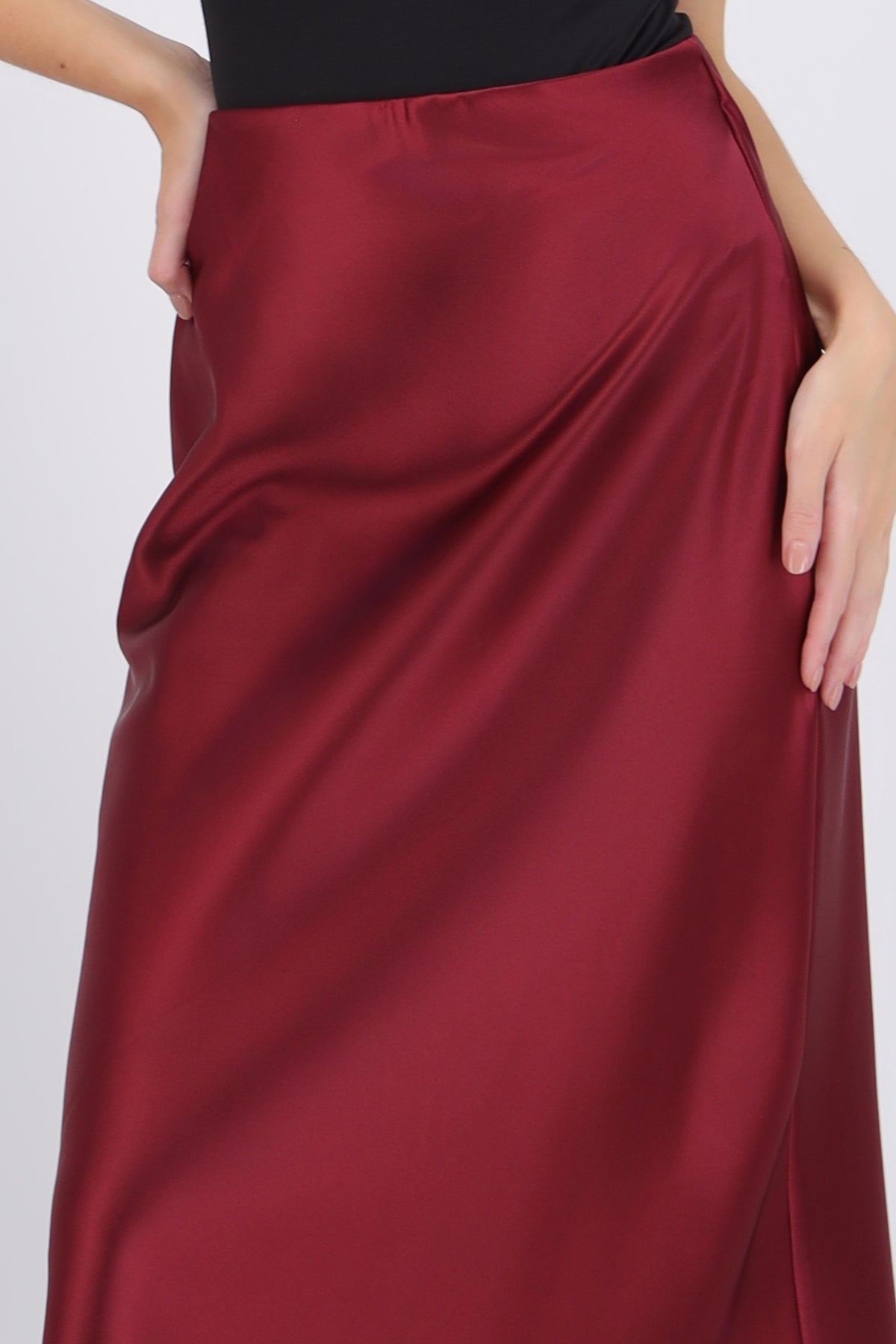 Satin Midi Skirt