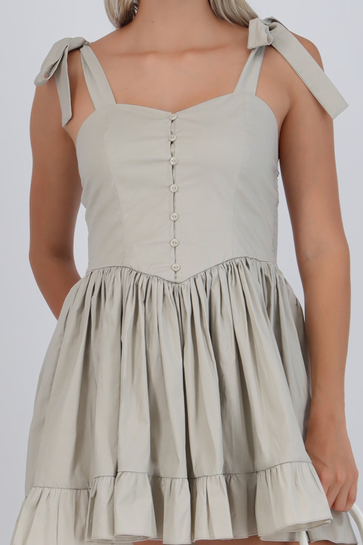 Mini Dress with Button Details