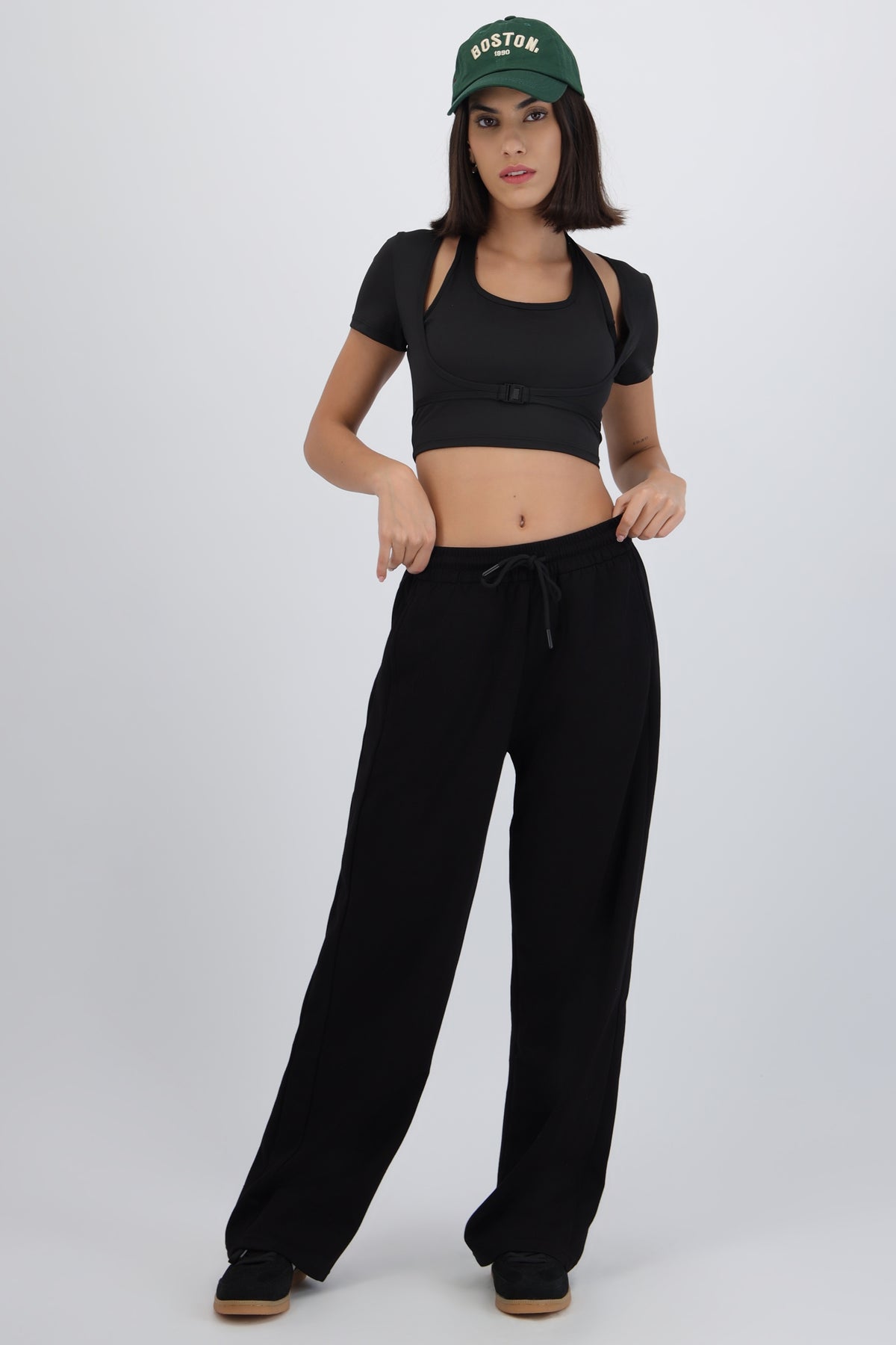 Solid Pants with Pockets