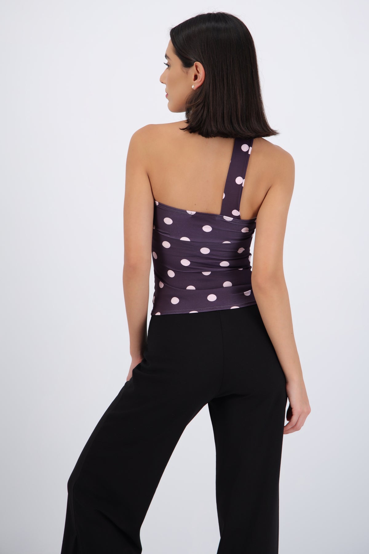 Tube Top Polka Dot Scarf Style