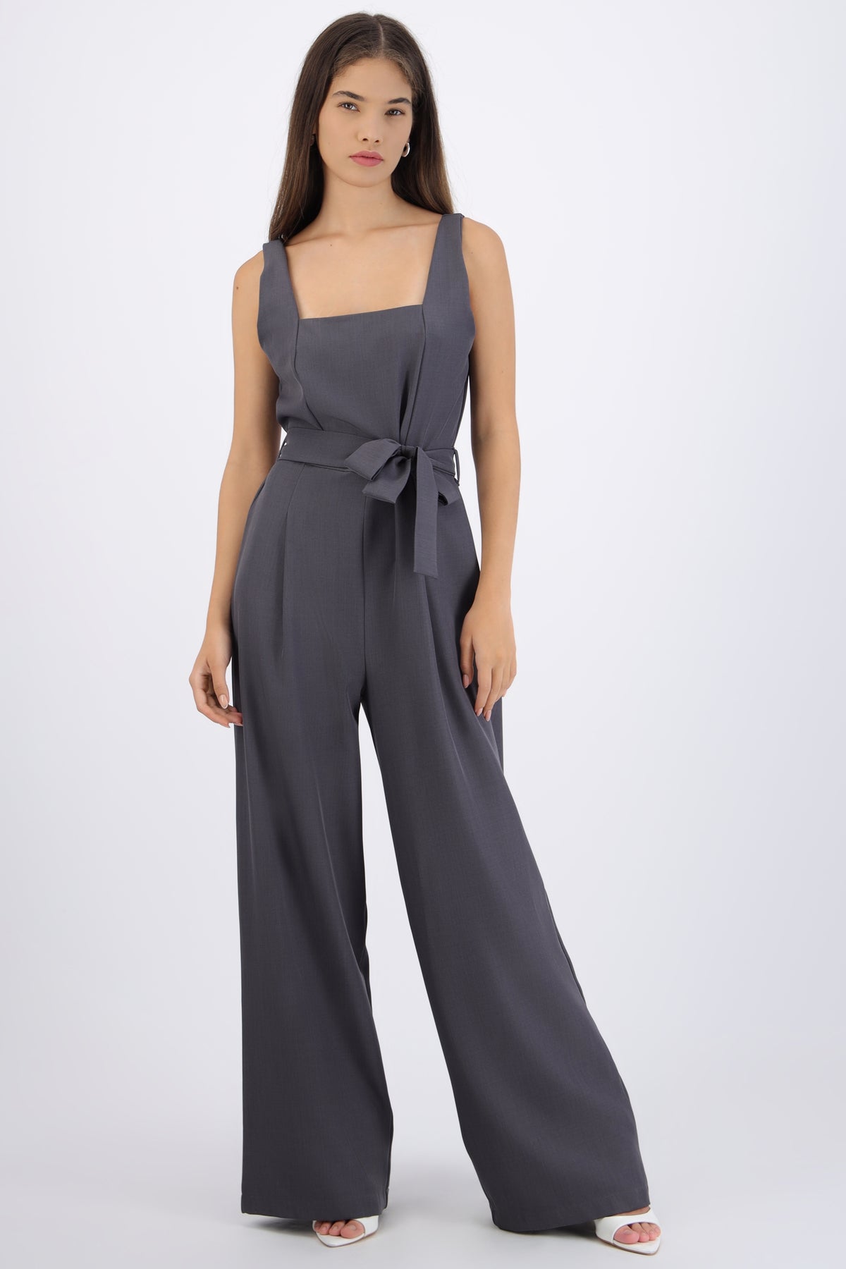 Belted Jumpsuit with Straps
