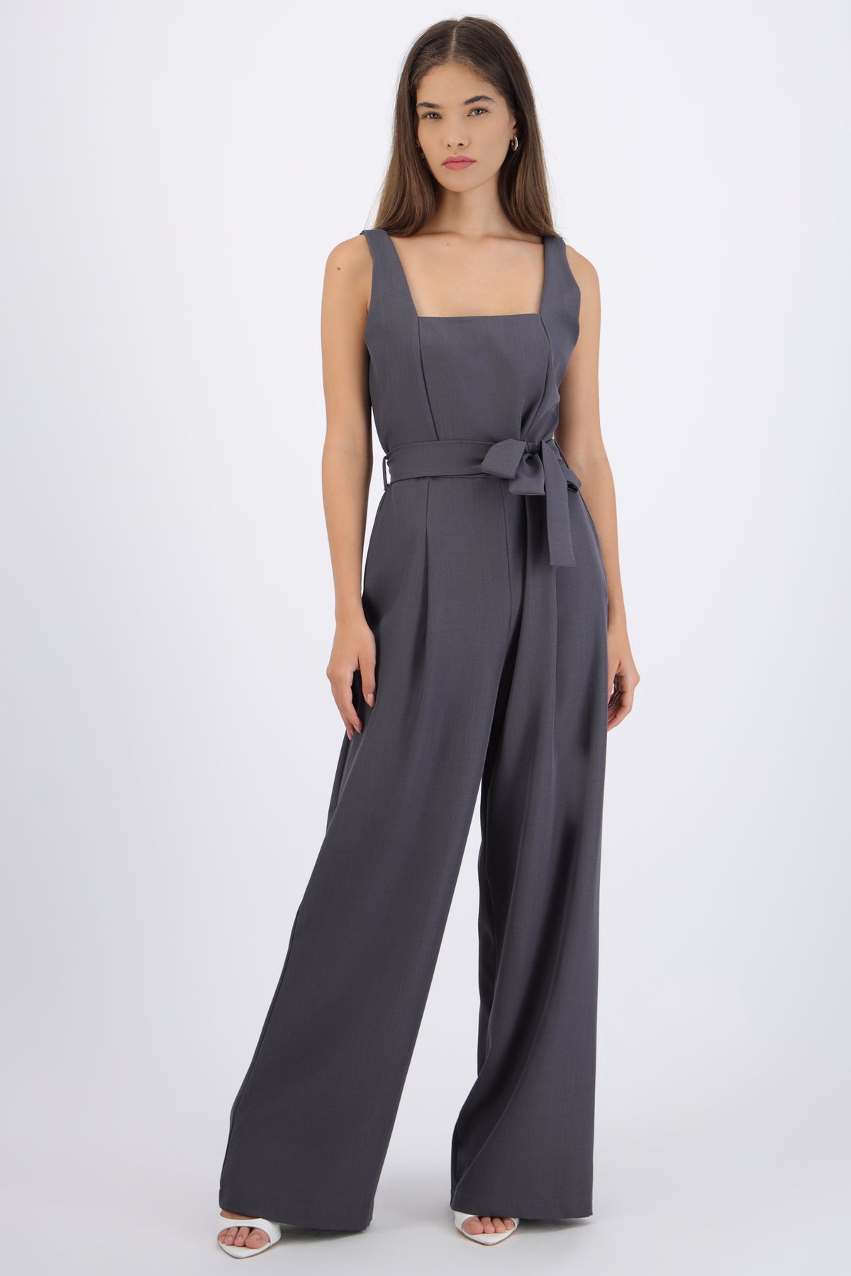 Belted Jumpsuit with Straps