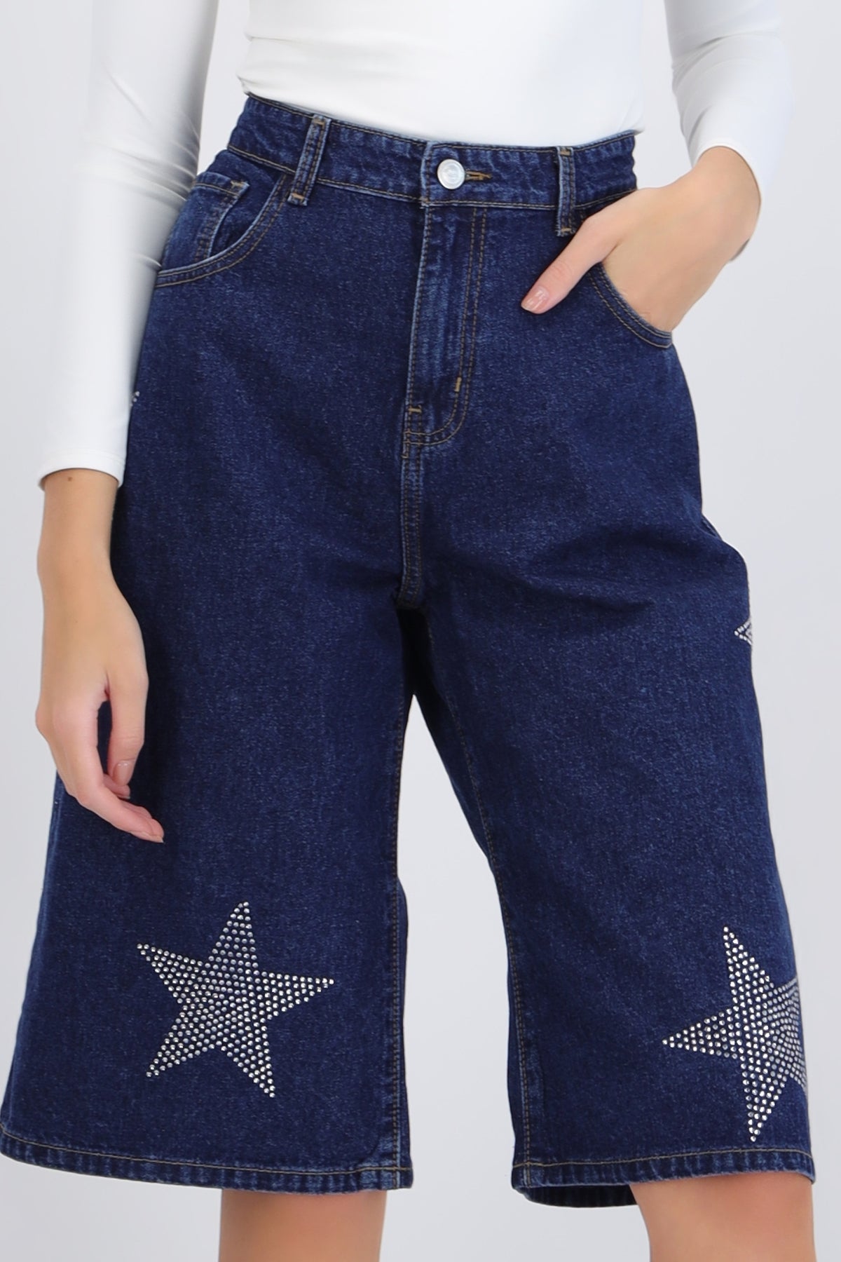 Denim Star Bermuda Shorts