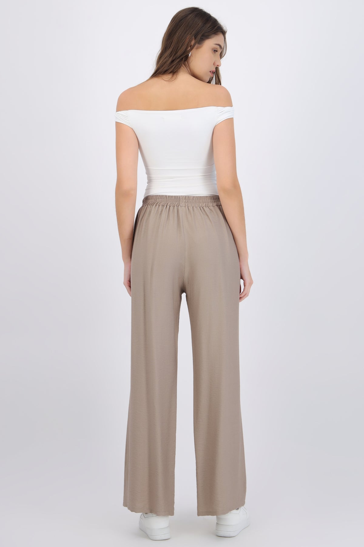 Wide Leg Pants with Elastic