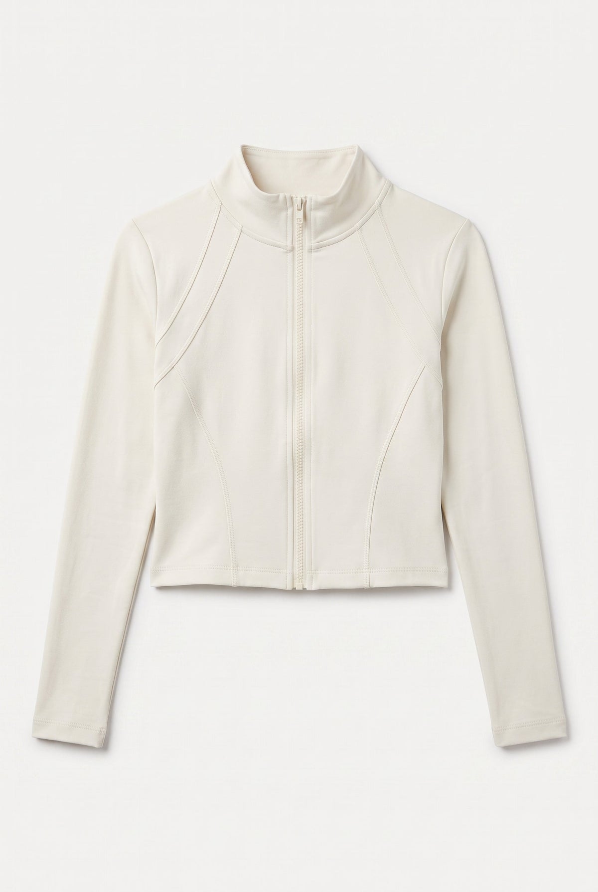 Veste de sport unie avec détails de surpiqûres