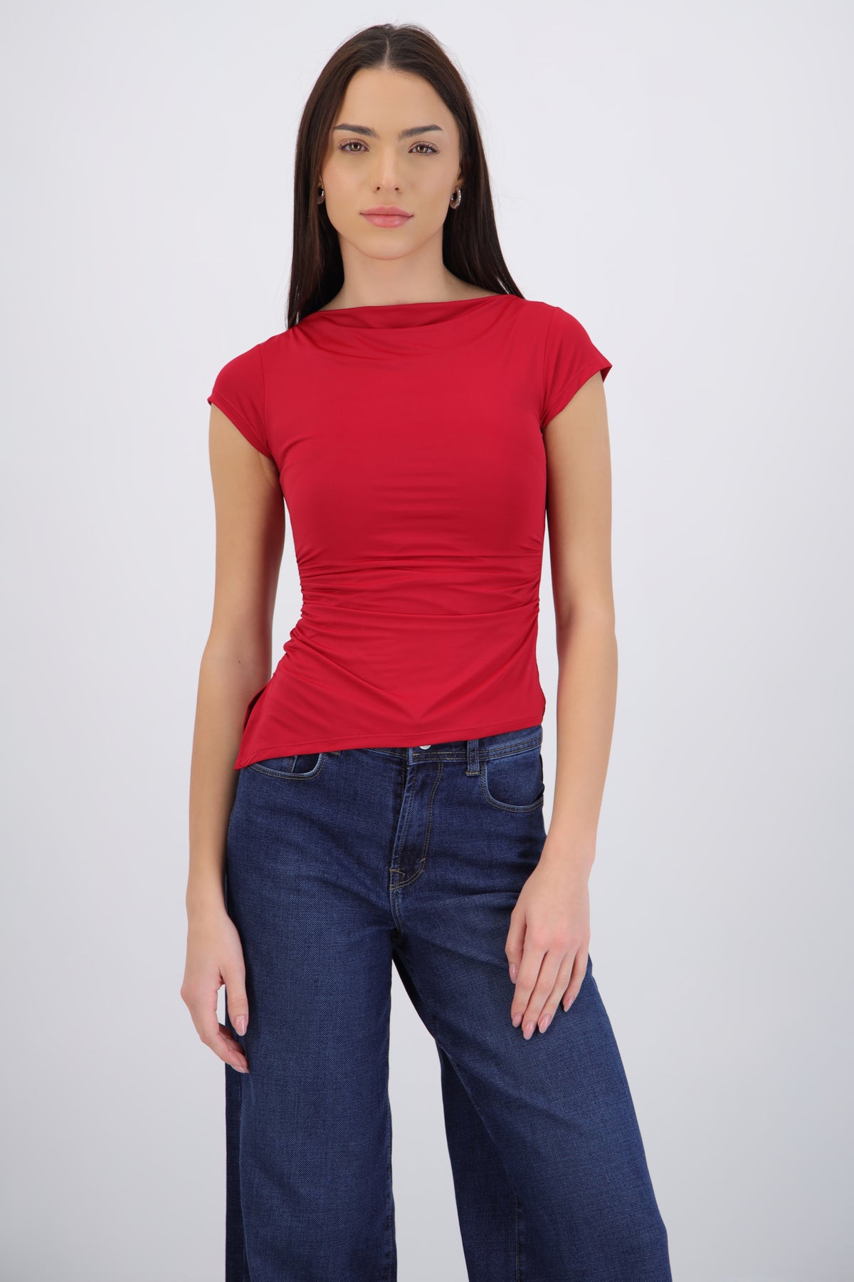 Short Sleeve Ruched Top