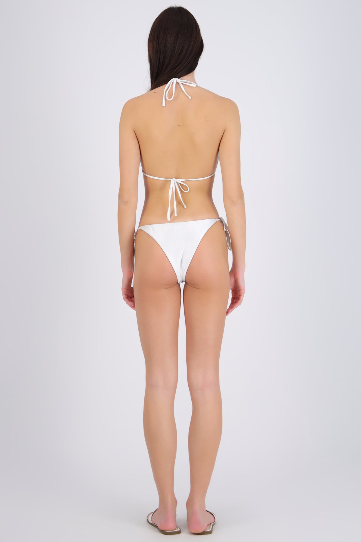 Crochet Skirt 3 Piece Satin Bikini Set