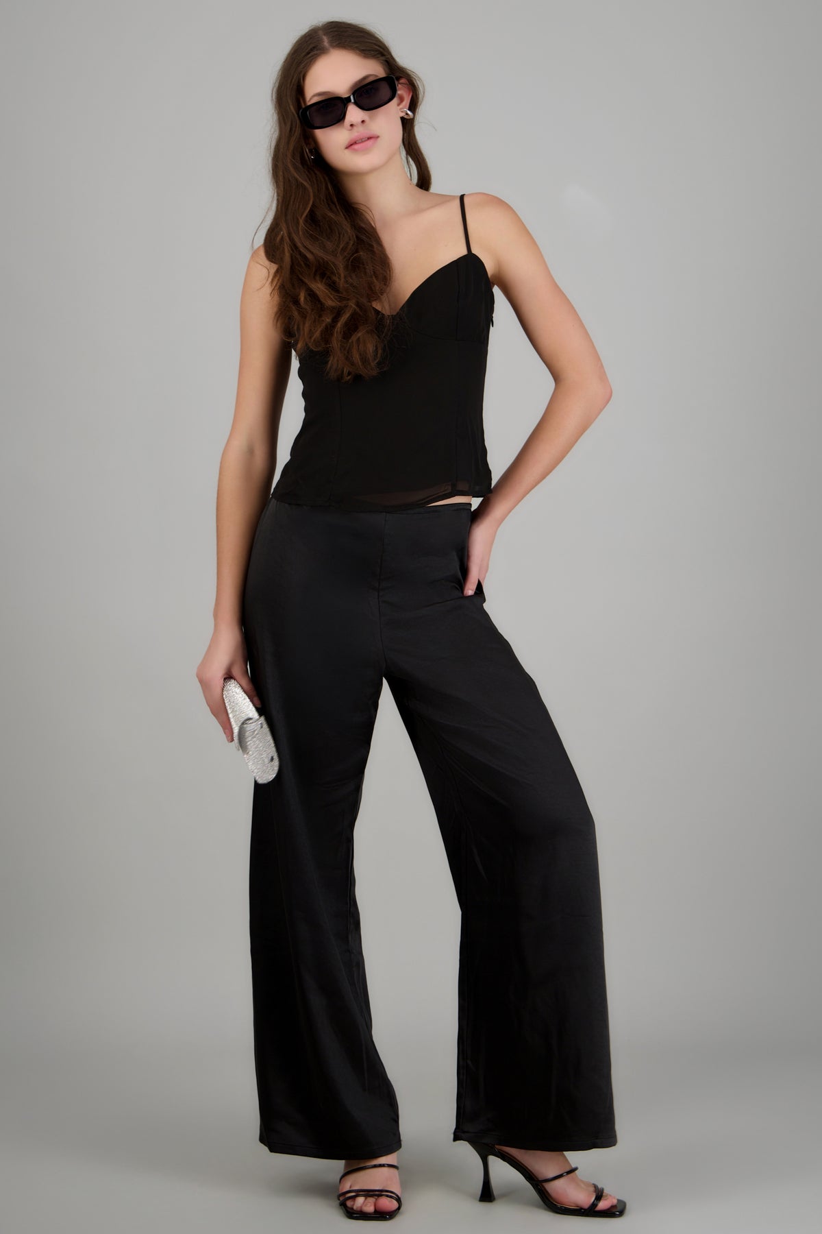High Waisted Satin Pants