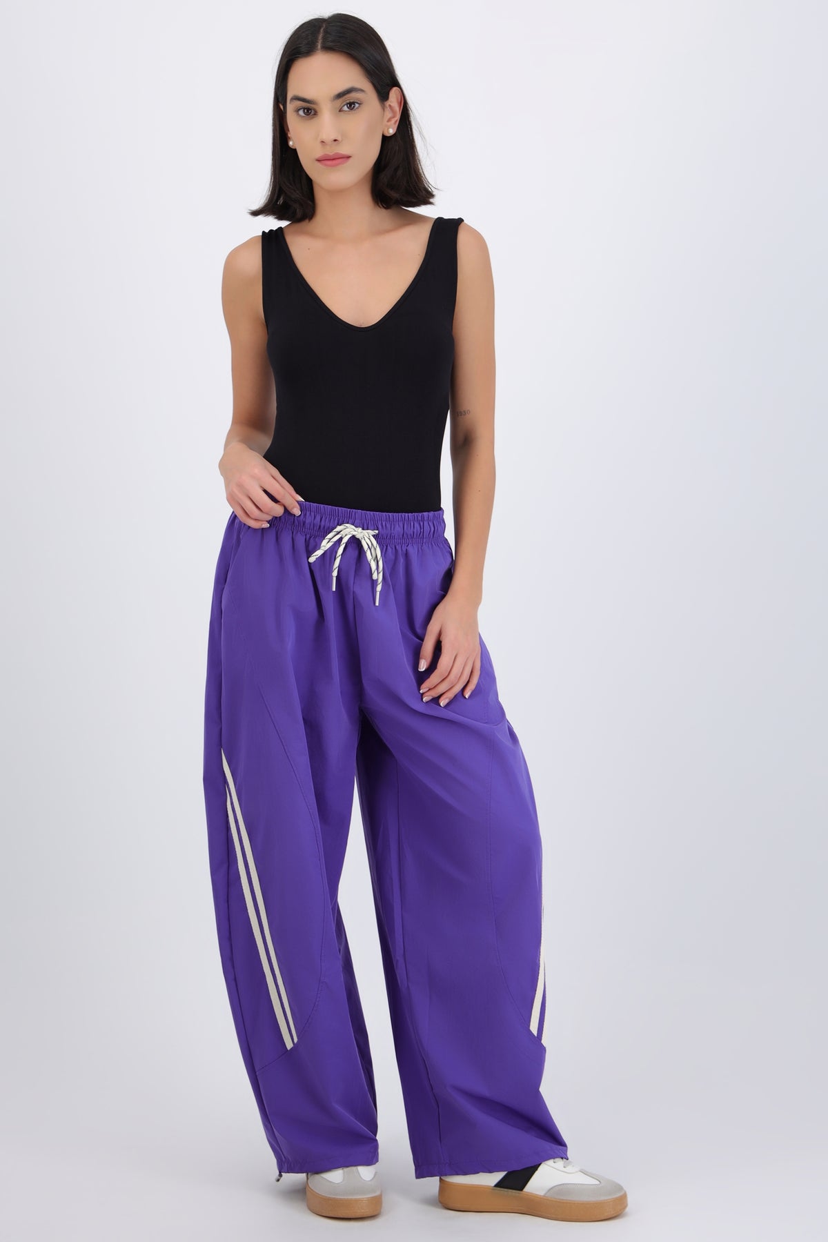 Striped Barrel Pants