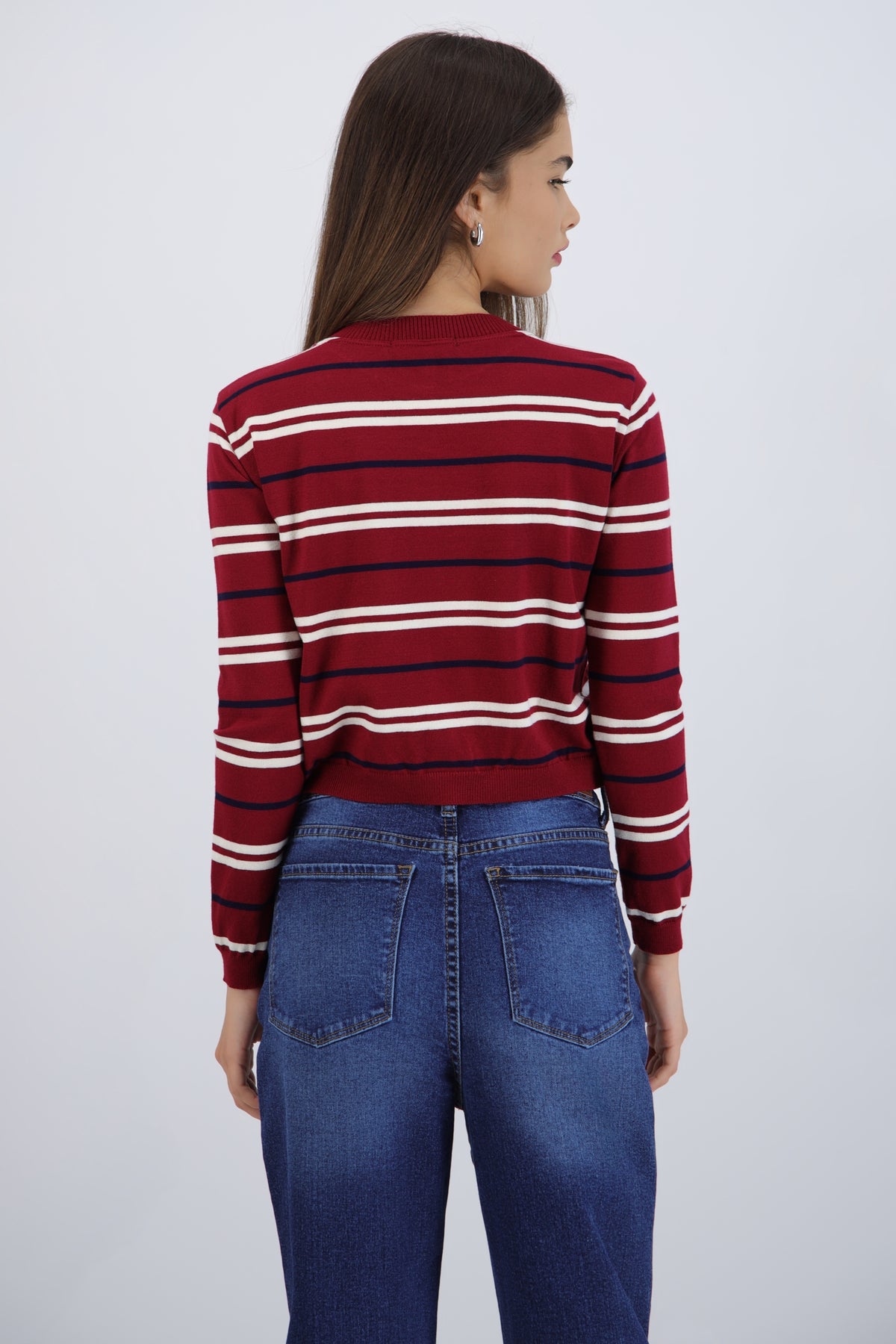 Lightweight Cardigan with Stripes