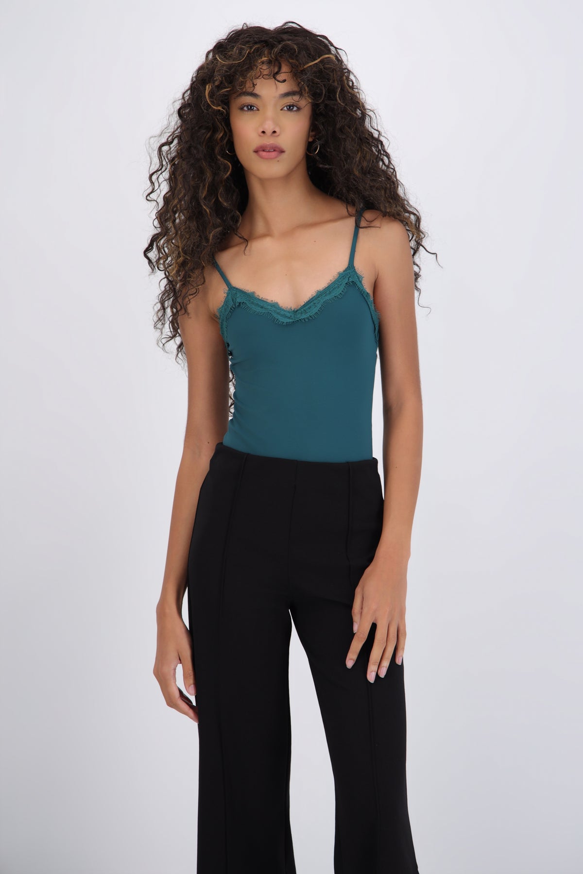 Lace Trim Camisole Bodysuit