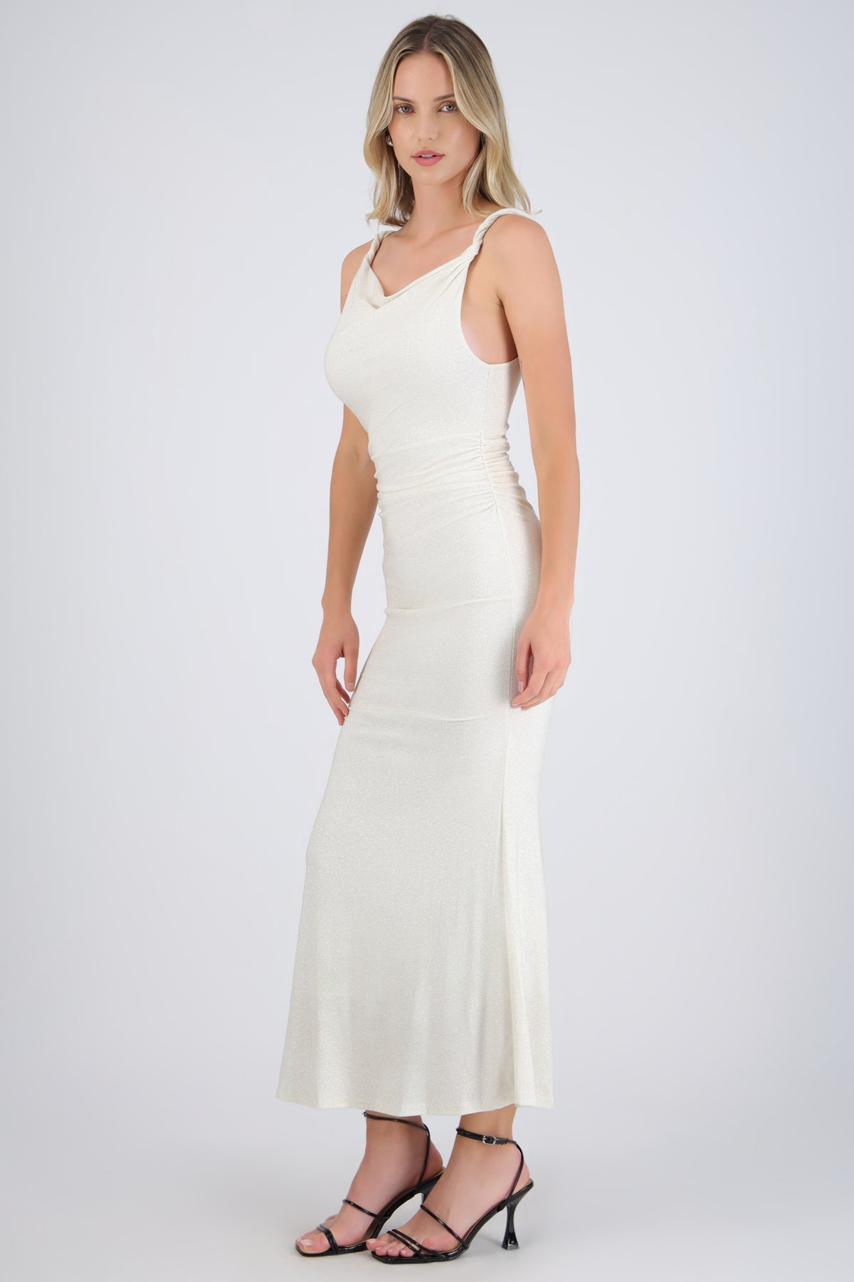 Draped Dress with Sparkles