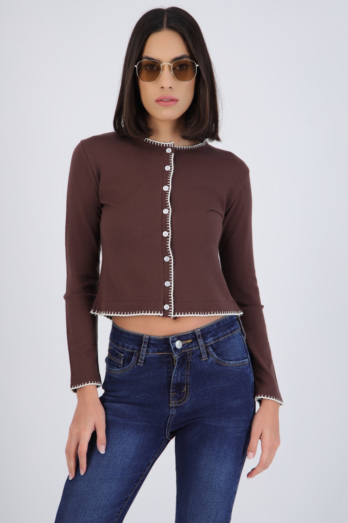 Contrast Cardigan