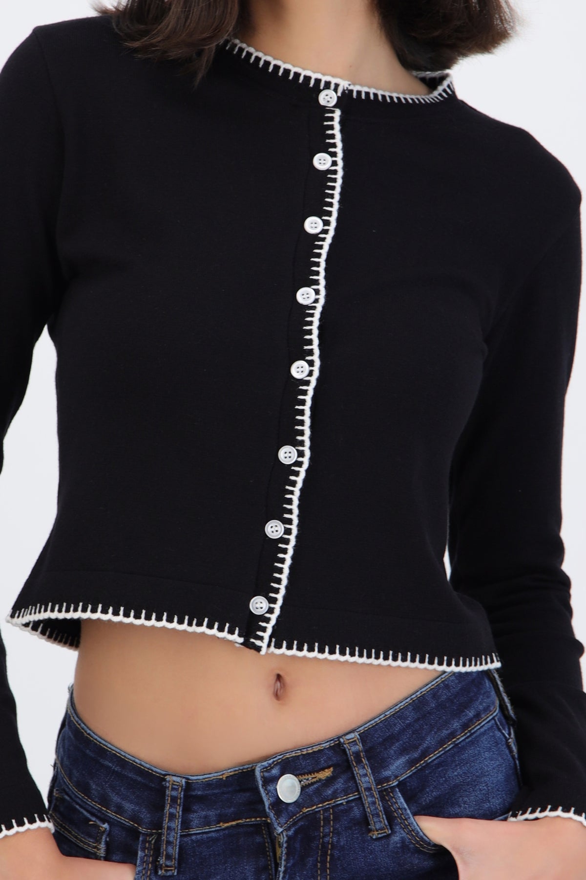 Contrast Cardigan