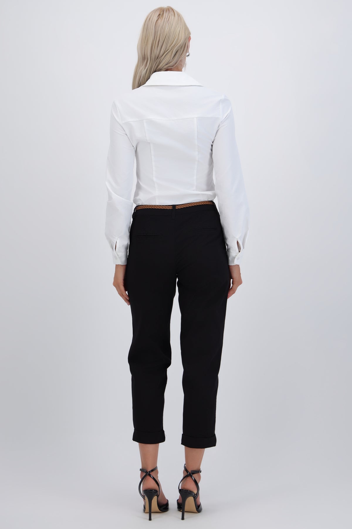 Chino Pants with Woven Belt