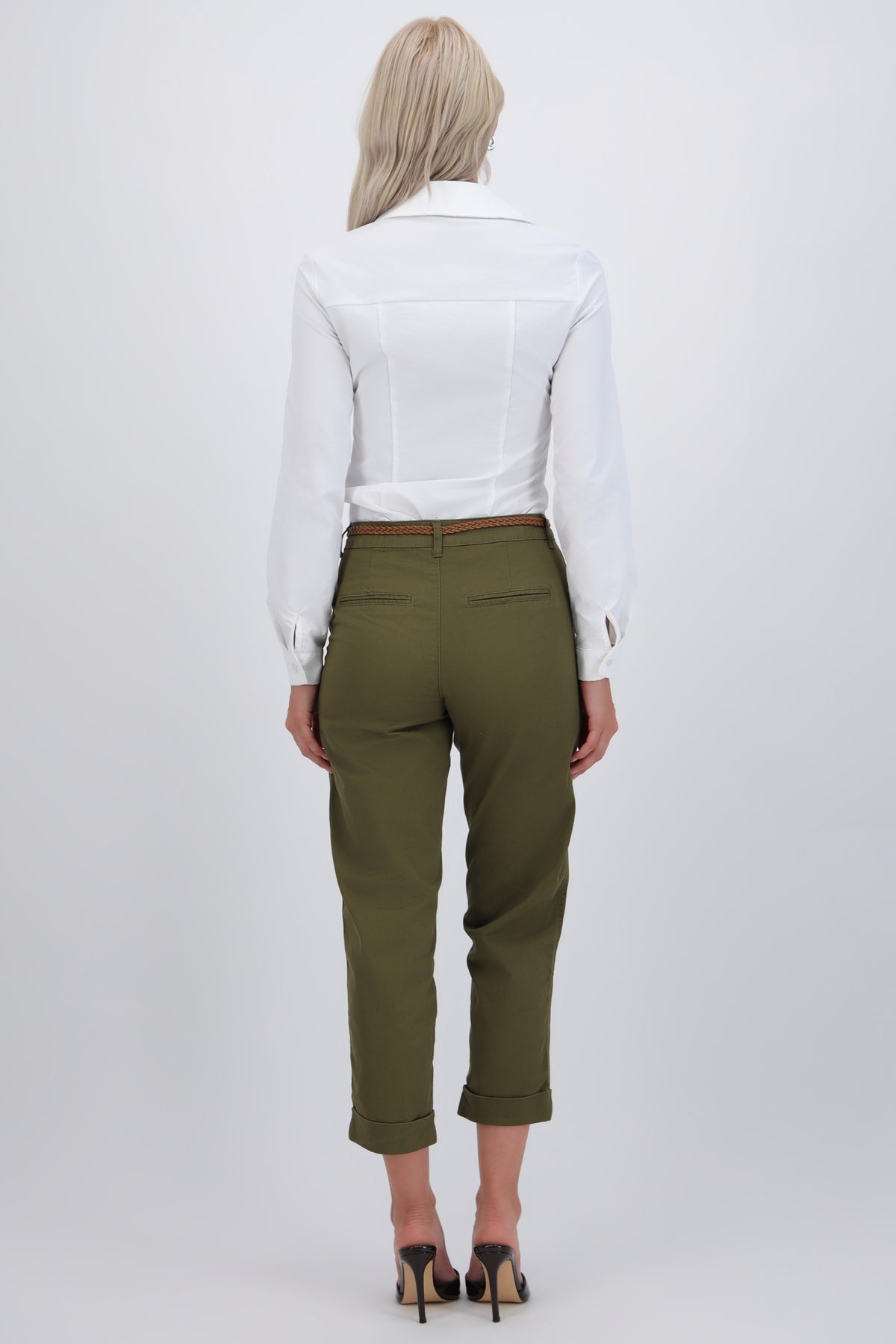 Chino Pants with Woven Belt