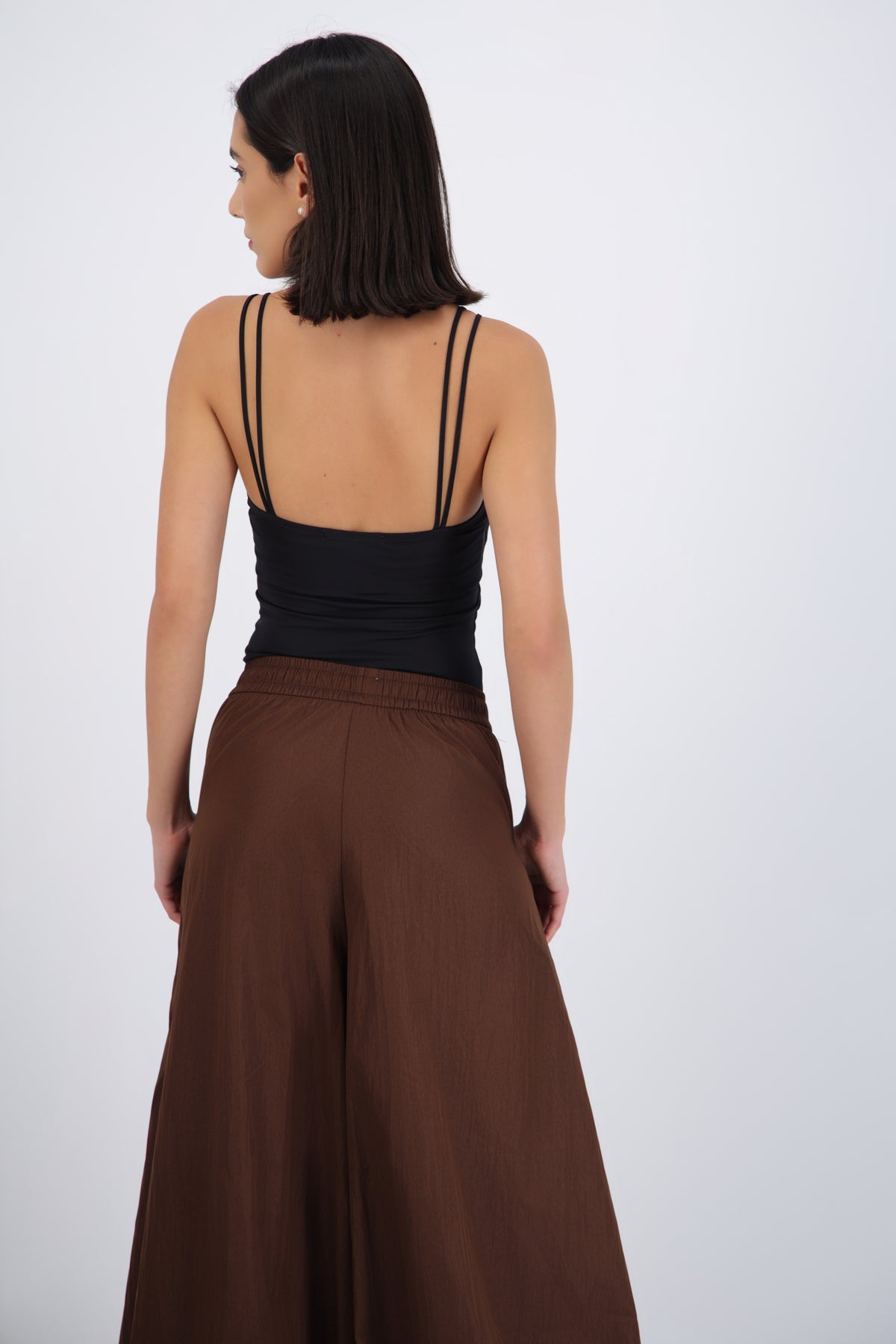 Round Neck Bodysuit with Snap Detail