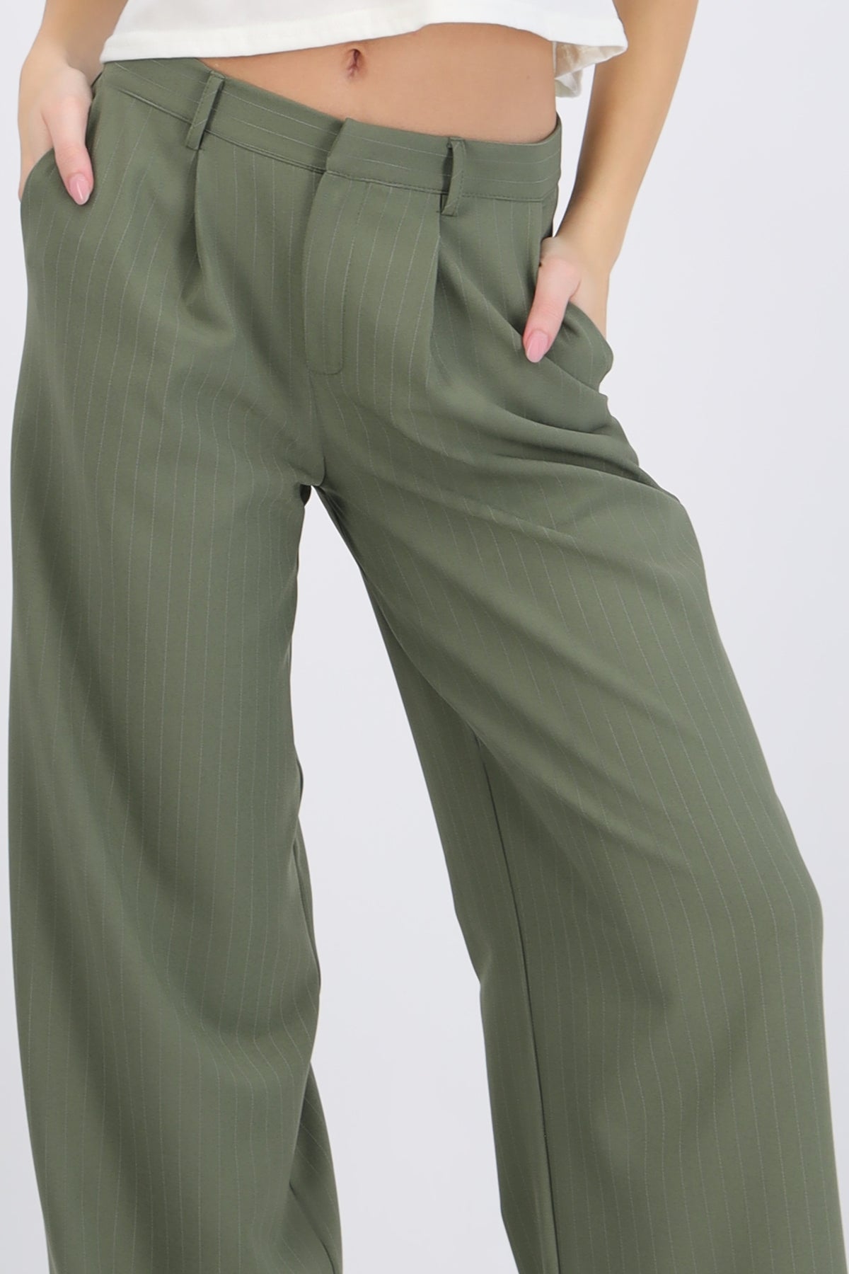 Wide Leg Striped Pants