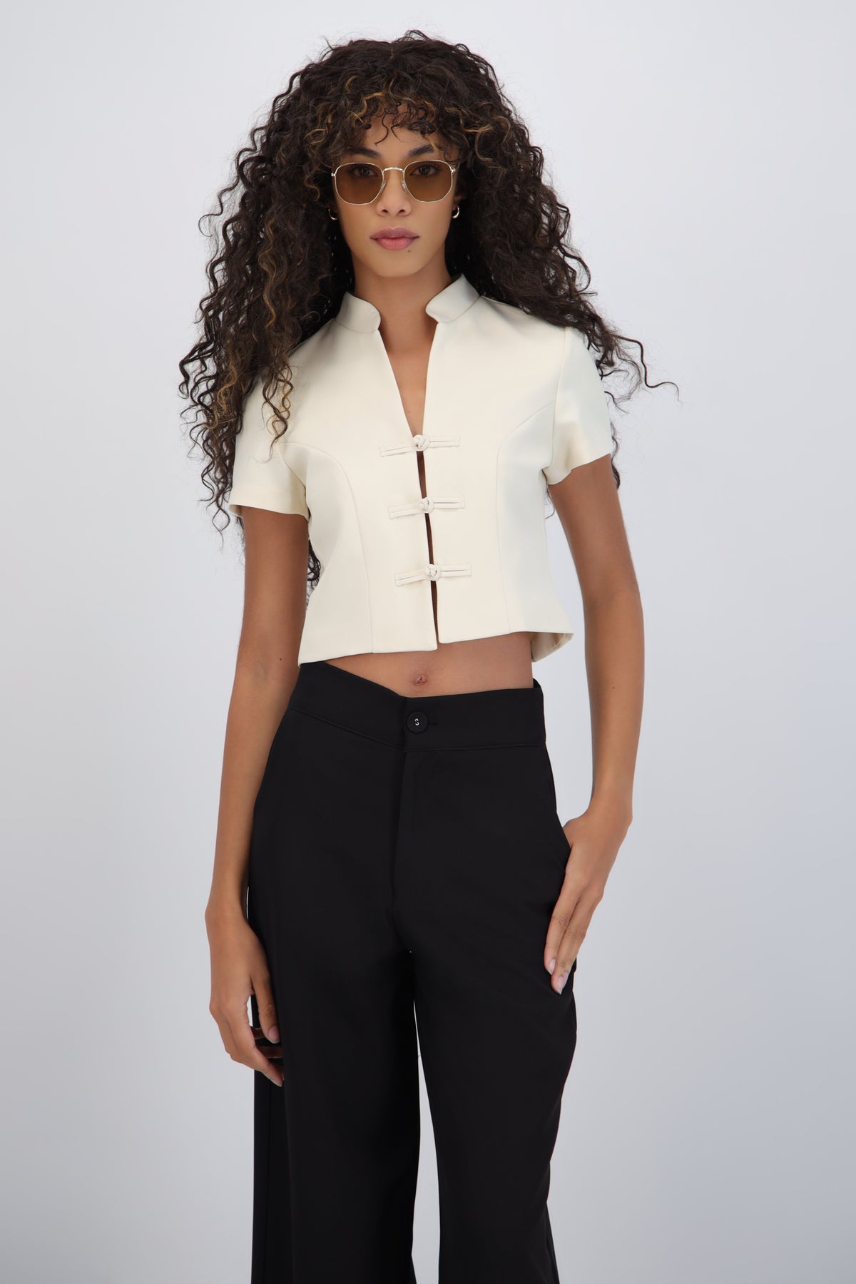 Short Sleeve Top with Unique Details