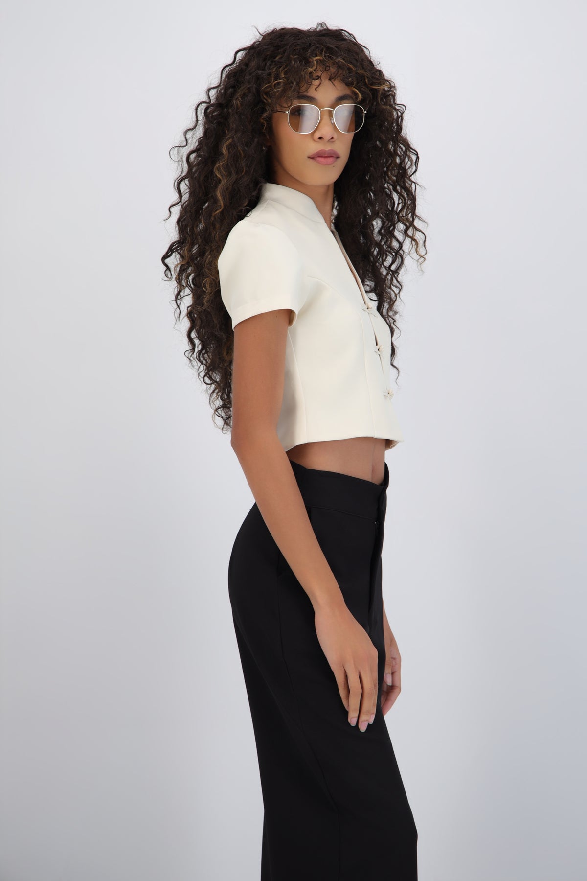 Short Sleeve Top with Unique Details