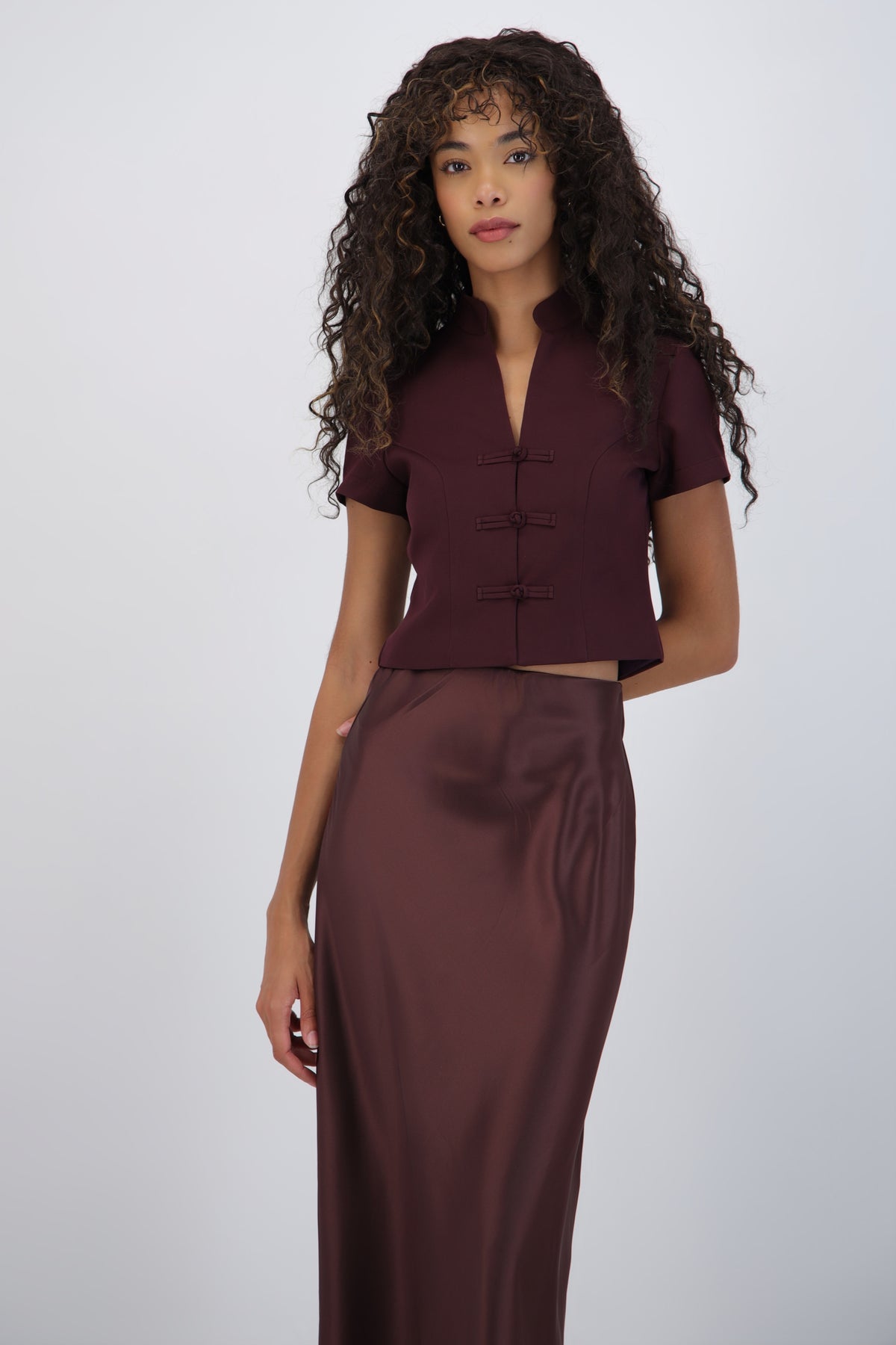 Short Sleeve Top with Unique Details
