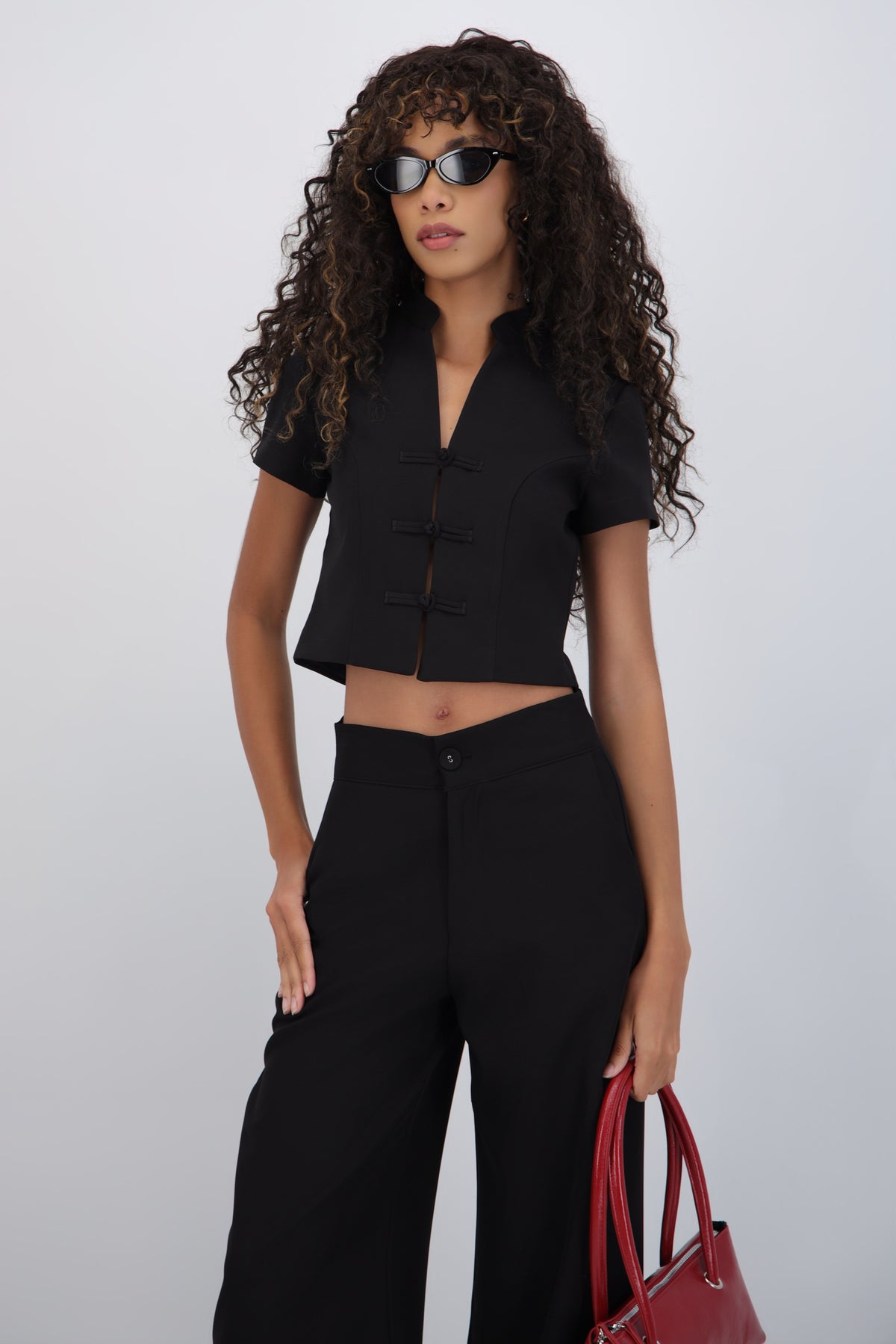 Short Sleeve Top with Unique Details