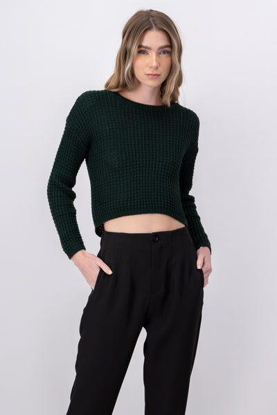 Knitted crop sweater JADE