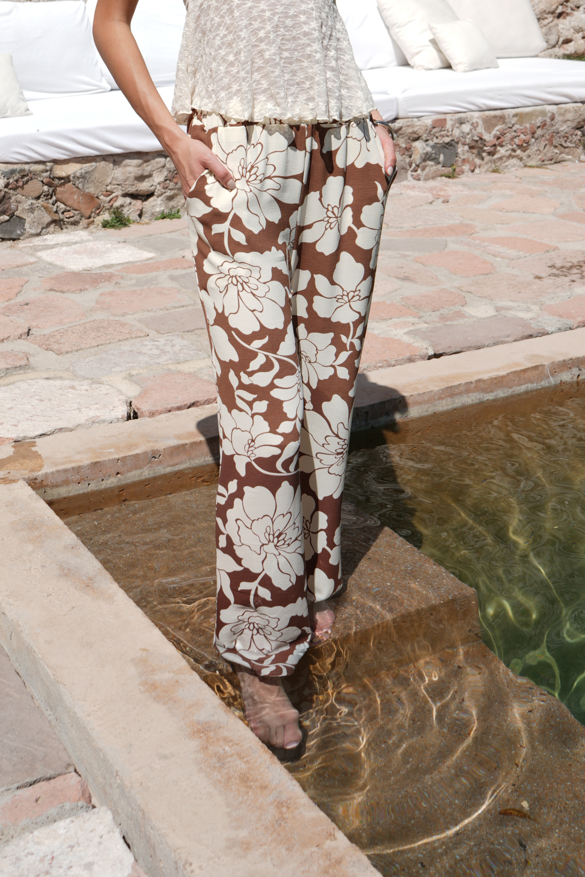 Floral Straight Leg Pants