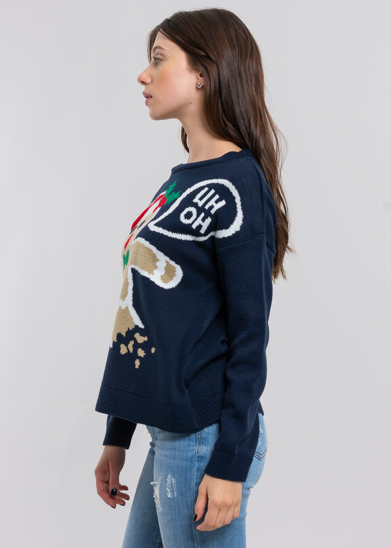 Gingerbread Cookie Sweater NAVY COMBO