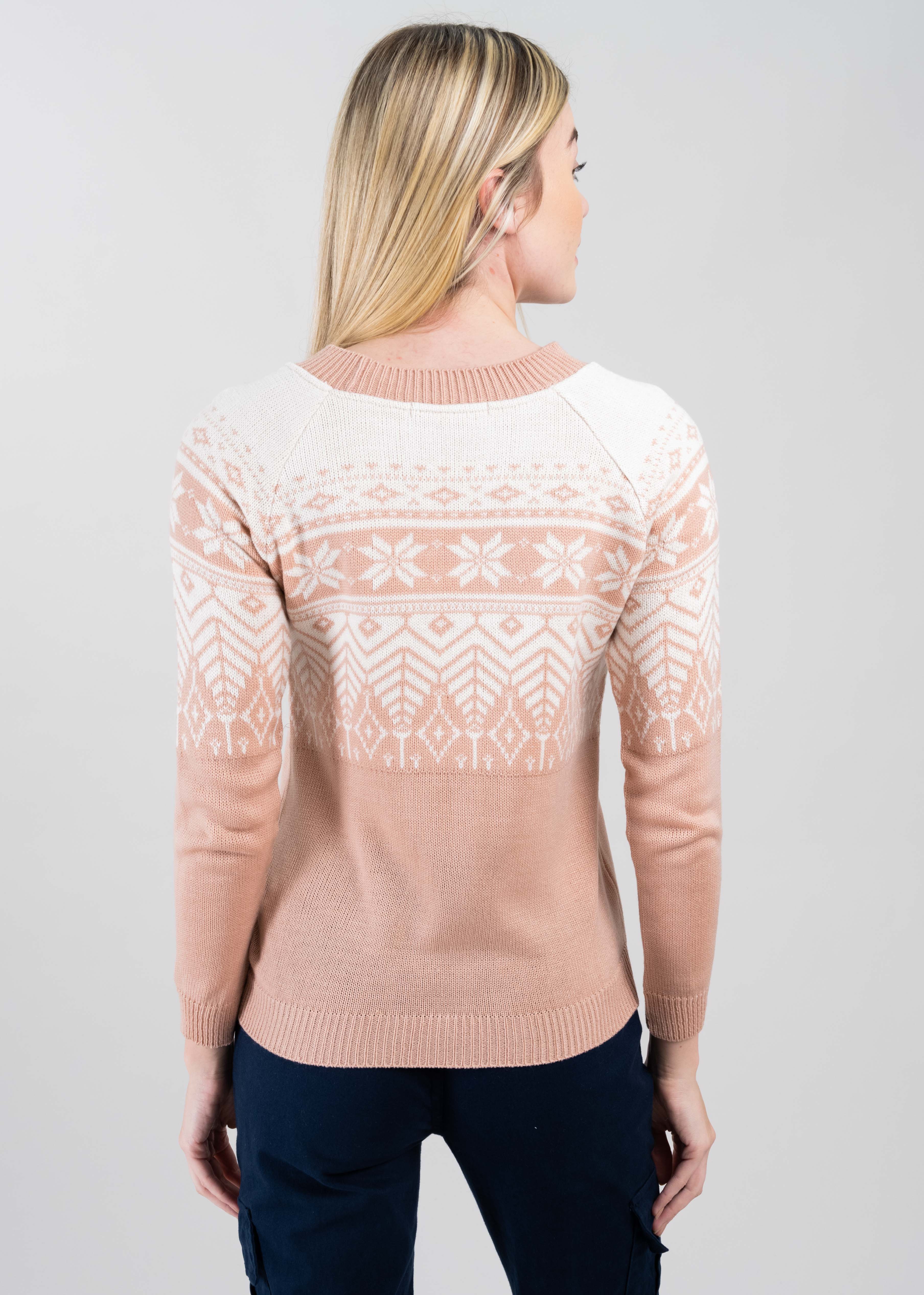 Christmas print sweater PINK COMBO