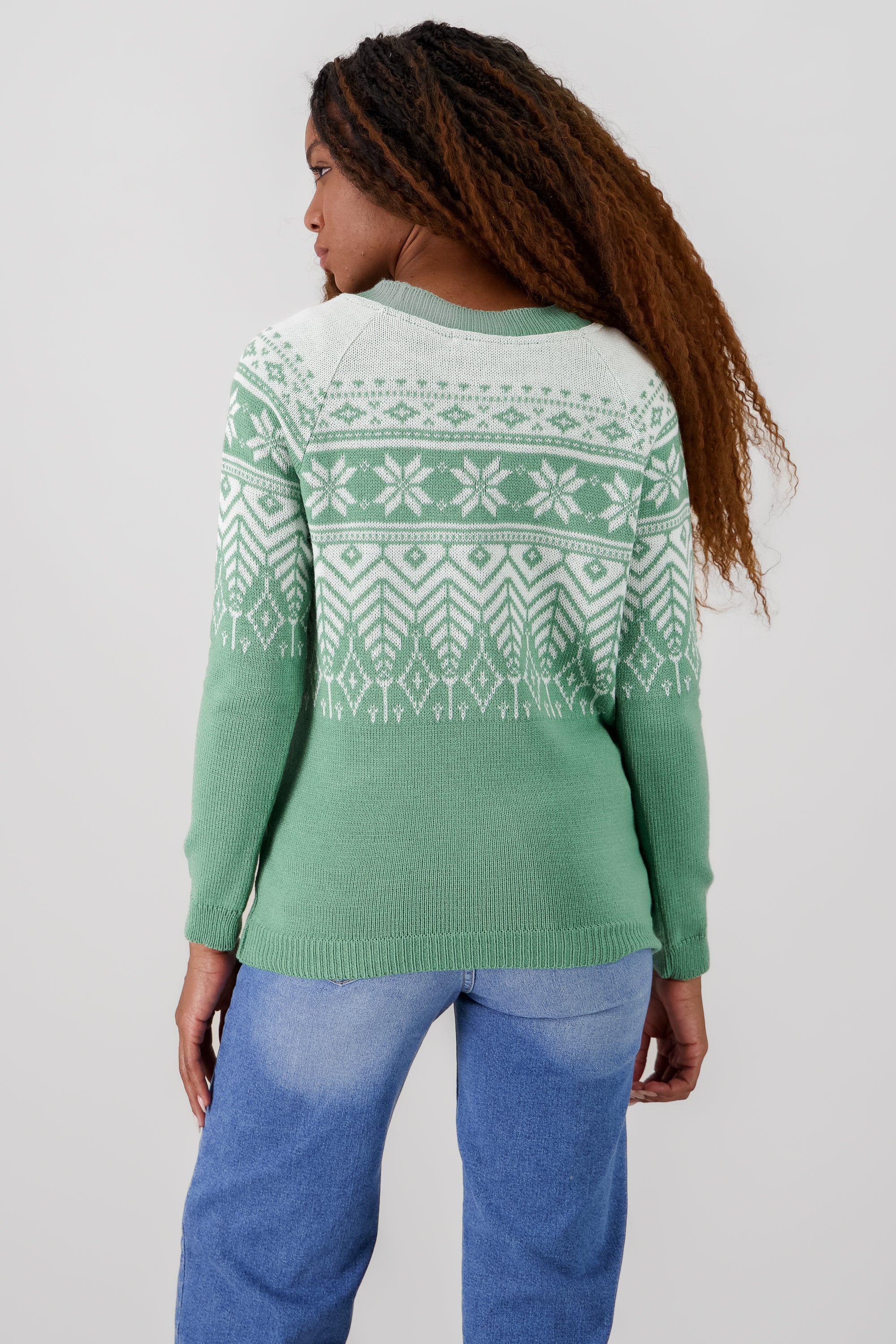 Christmas print sweater SAGE